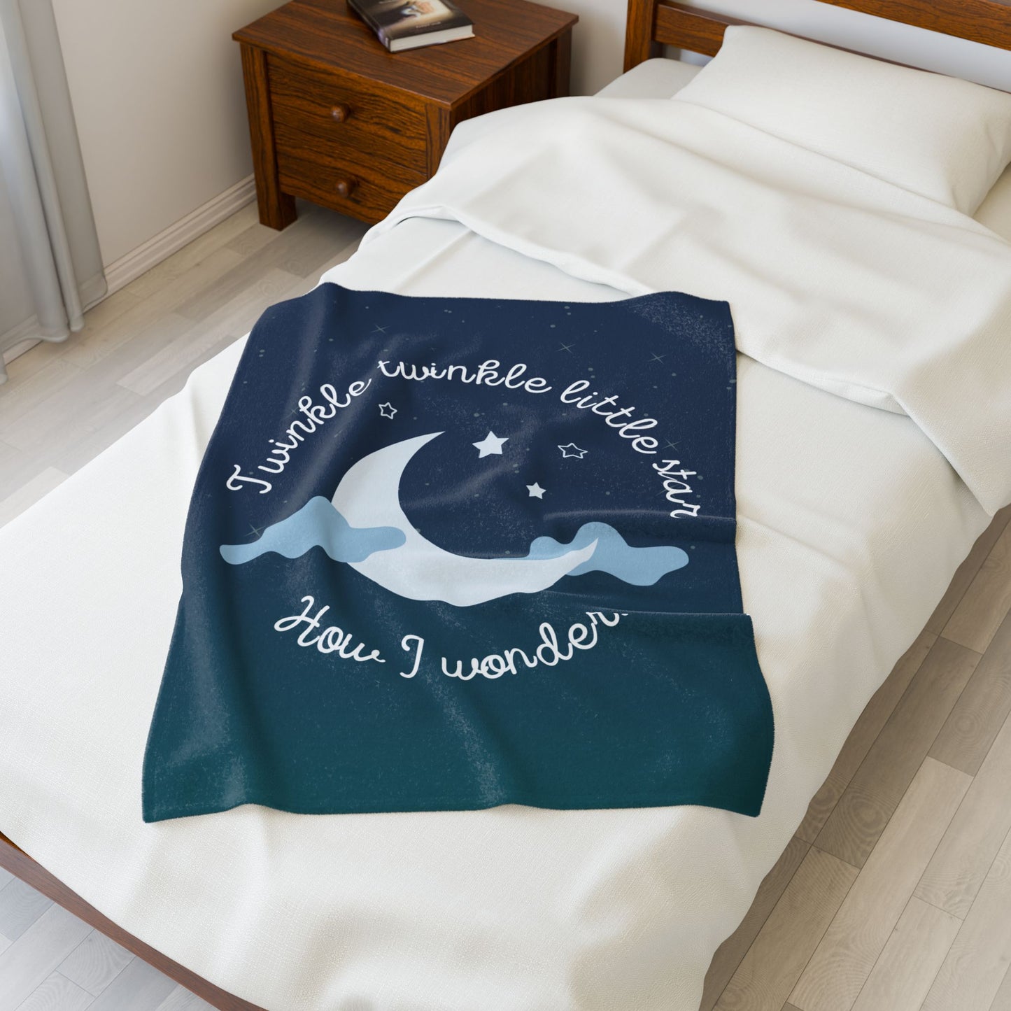 Twinkle twinkle little star, How I wonder—Baby Loss Remembrance (minky velveteen blanket)