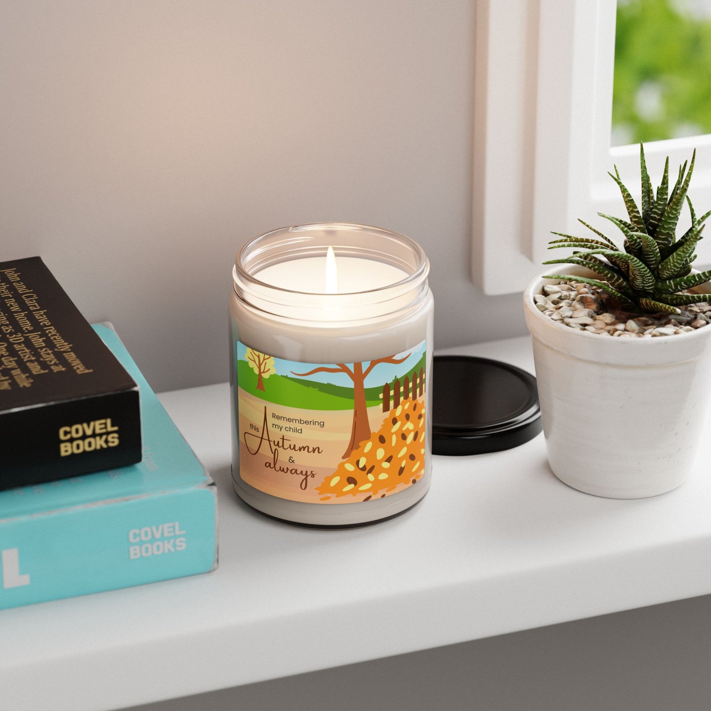 Autumn Leaves; Remembering my Child this Autumn and Always—Baby Loss Remembrance (9 oz soy candle)