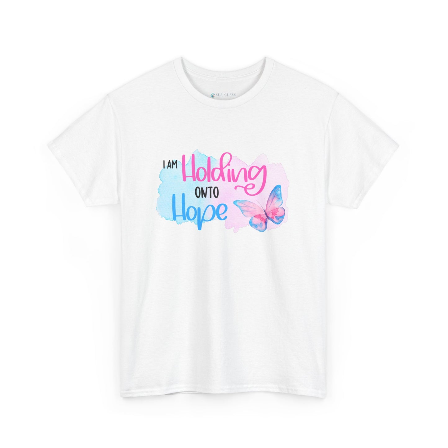I am Holding onto Hope w/Butterfly—Life after Pregnancy Loss (unisex T-shirt)