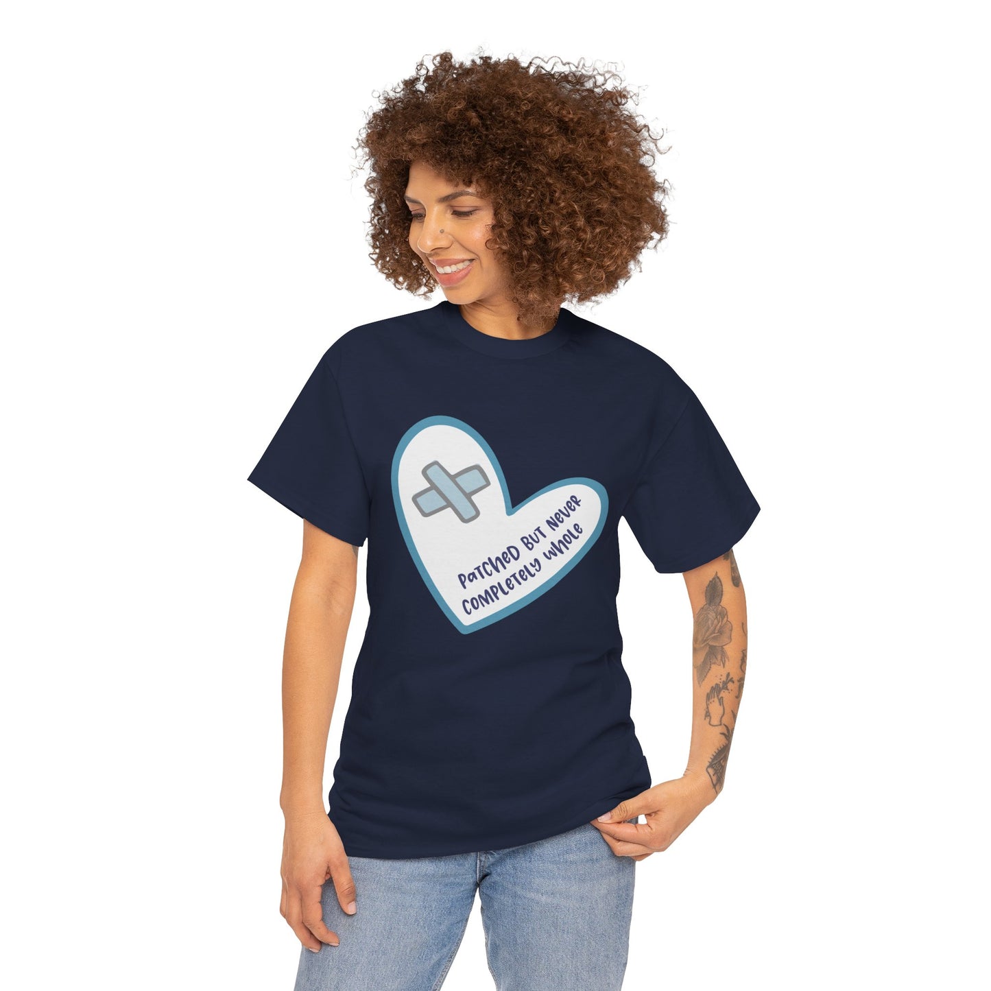 Patched but Never Completely Whole—Life after Tragedy, Trauma, or Loss (unisex t-shirt)