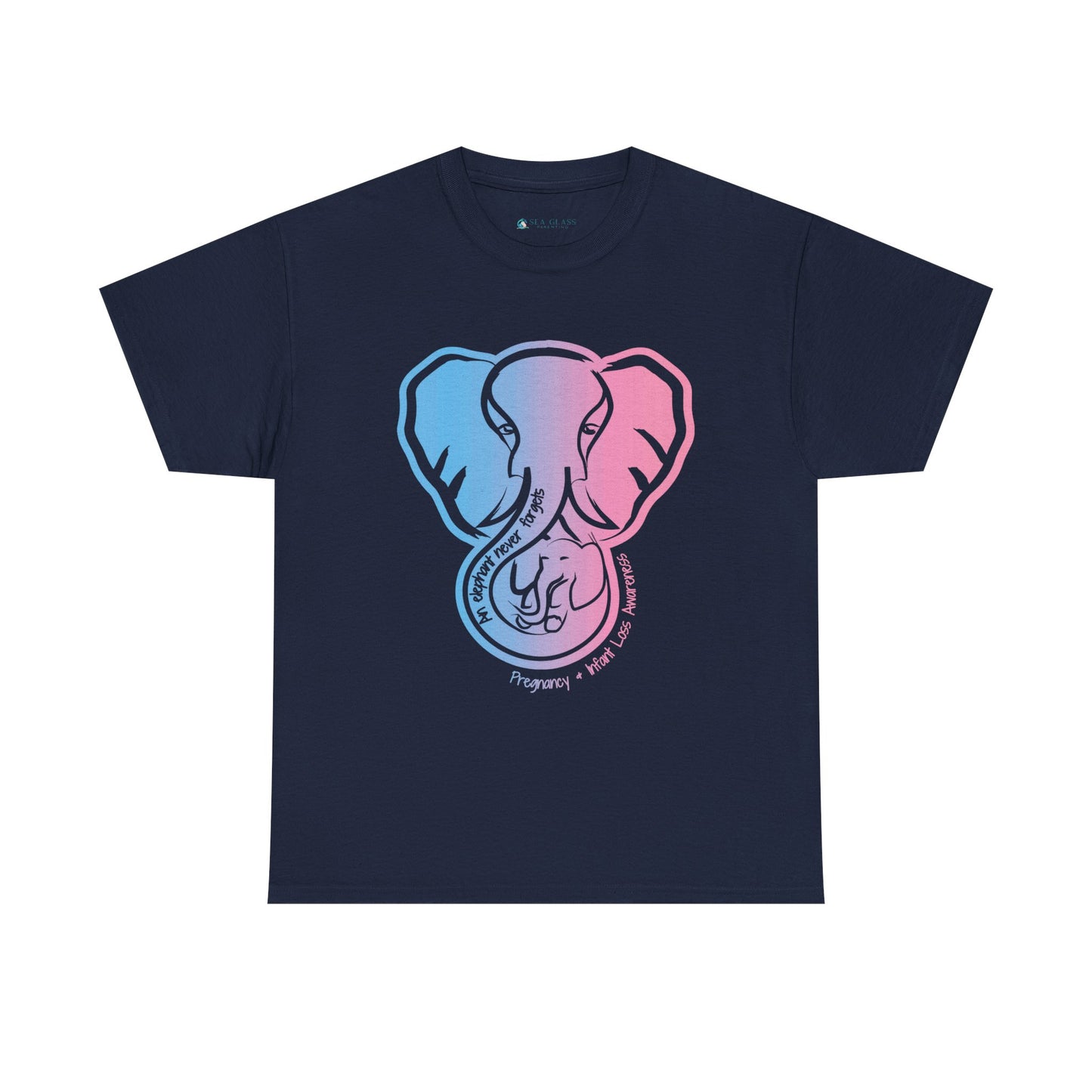 An Elephant Never Forgets; Mama and Baby—Pregnancy and Infant Loss Awareness (unisex t-shirt)