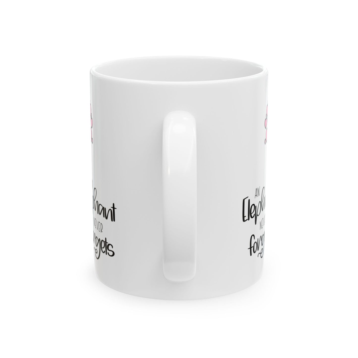 Cartoon Elephant Never Forgets—Baby Loss Remembrance (ceramic coffee mug)