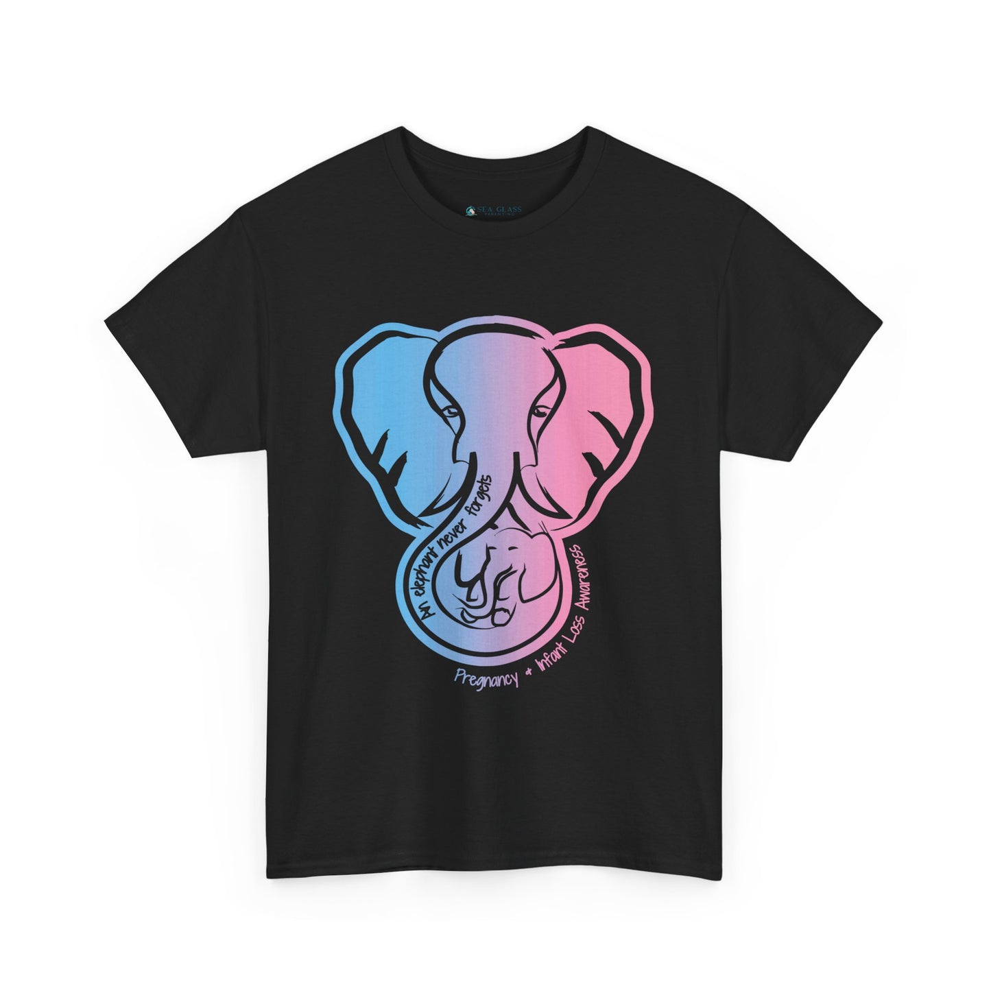 An Elephant Never Forgets; Mama and Baby—Pregnancy and Infant Loss Awareness (unisex t-shirt)