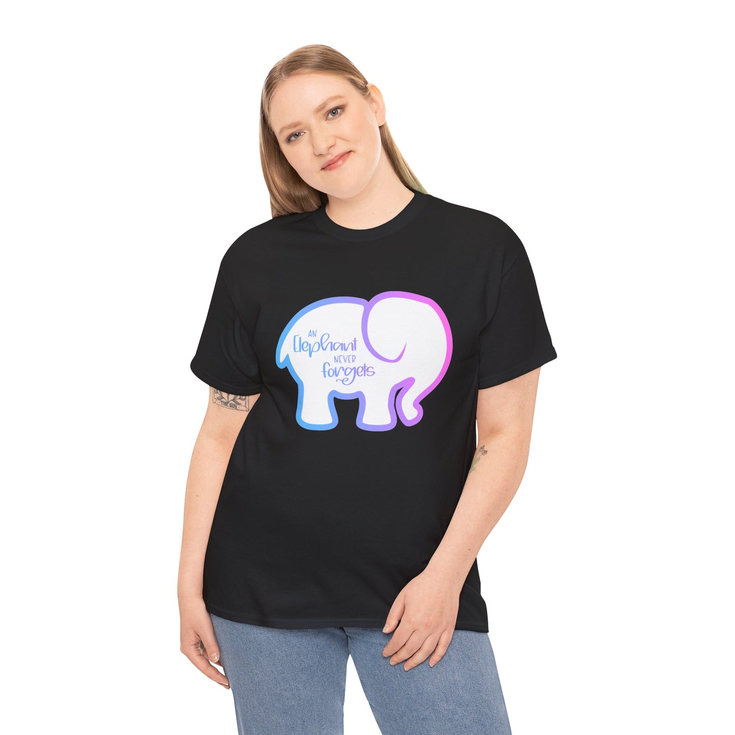 Simple Elephant Never Forgets—Baby Loss Remembrance (unisex t-shirt)