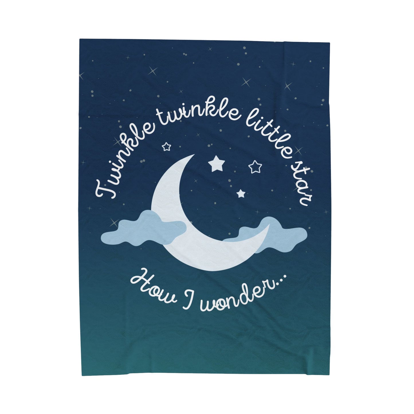 Twinkle twinkle little star, How I wonder—Baby Loss Remembrance (minky velveteen blanket)