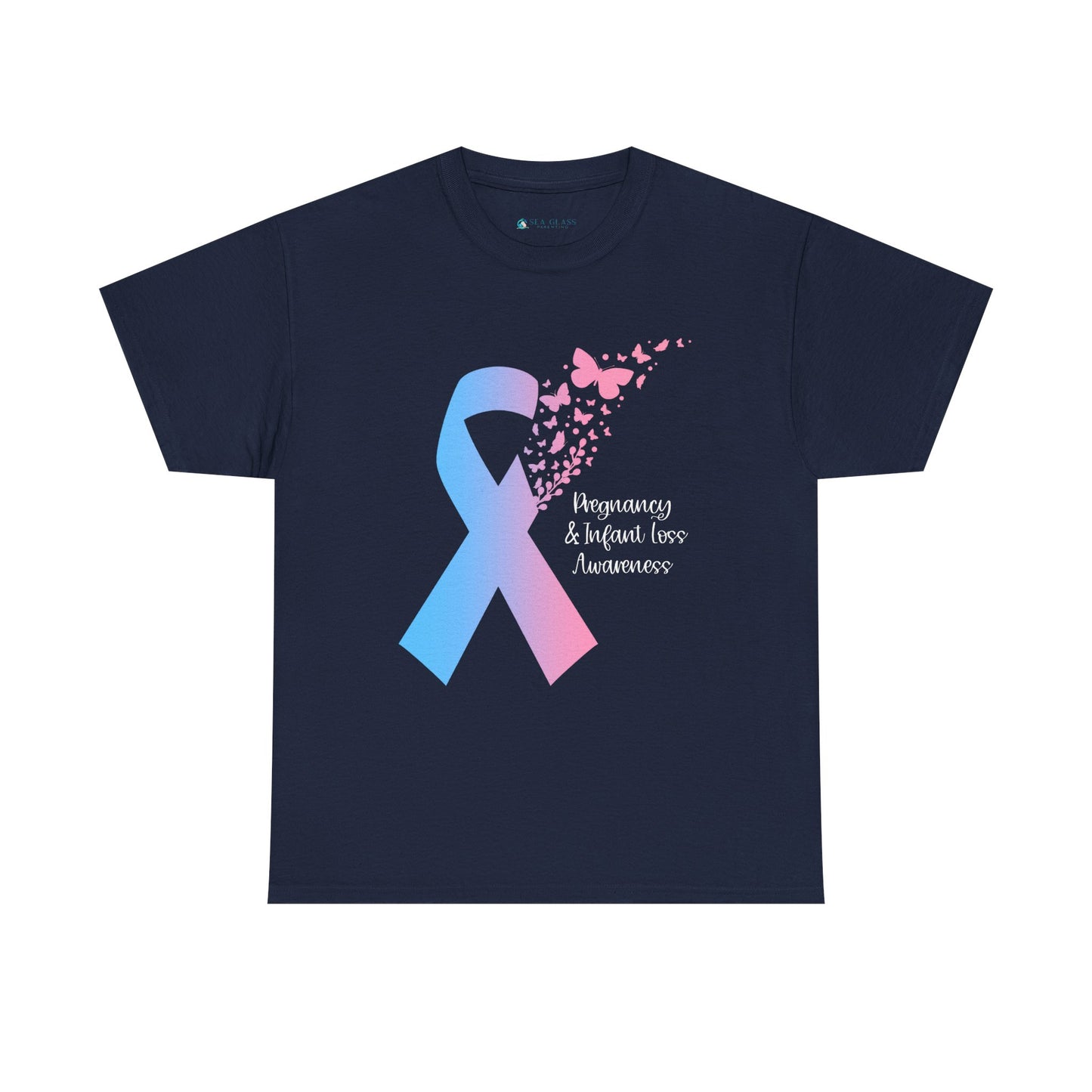 PAIL Awareness Ribbon with Butterflies—Baby Loss Awareness and Remembrance (unisex t-shirt)