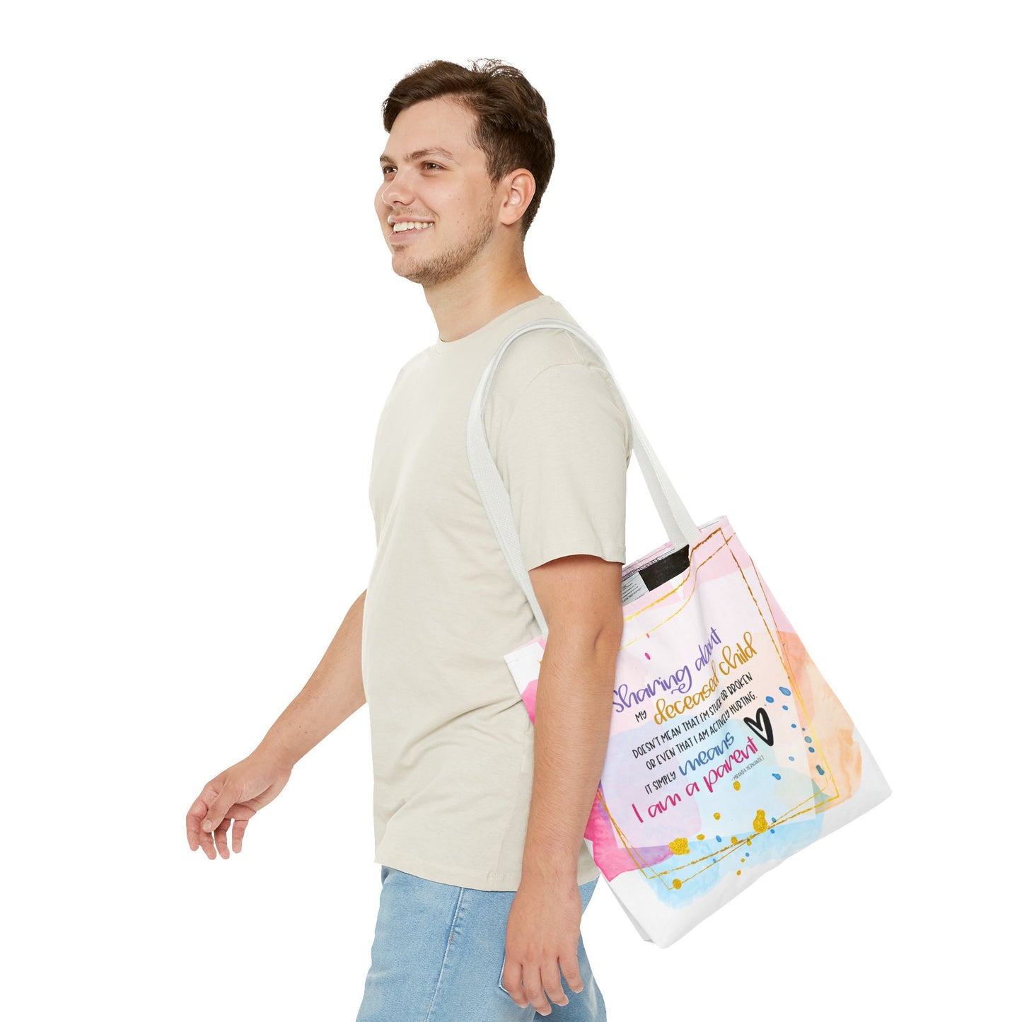 Sharing about my Deceased Child—Baby Loss Remembrance (poly tote bag)