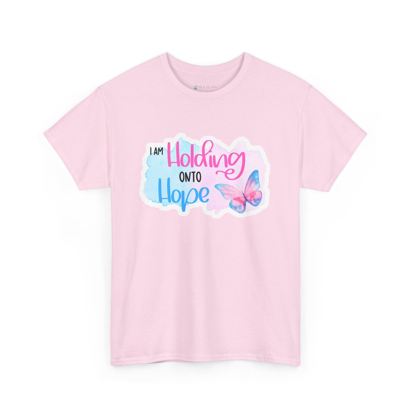 I am Holding onto Hope w/Butterfly—Life after Pregnancy Loss (unisex T-shirt)