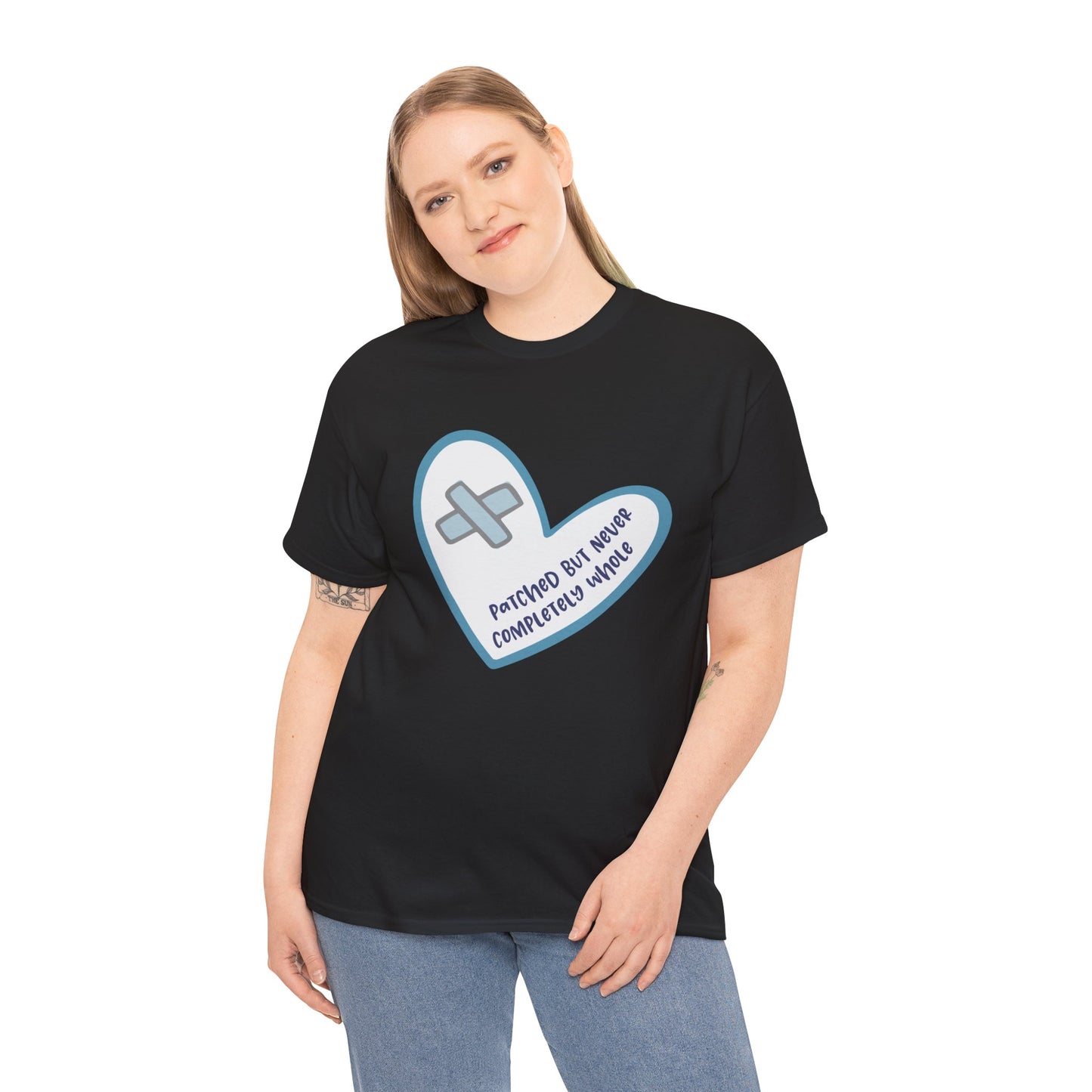 Patched but Never Completely Whole—Life after Tragedy, Trauma, or Loss (unisex t-shirt)