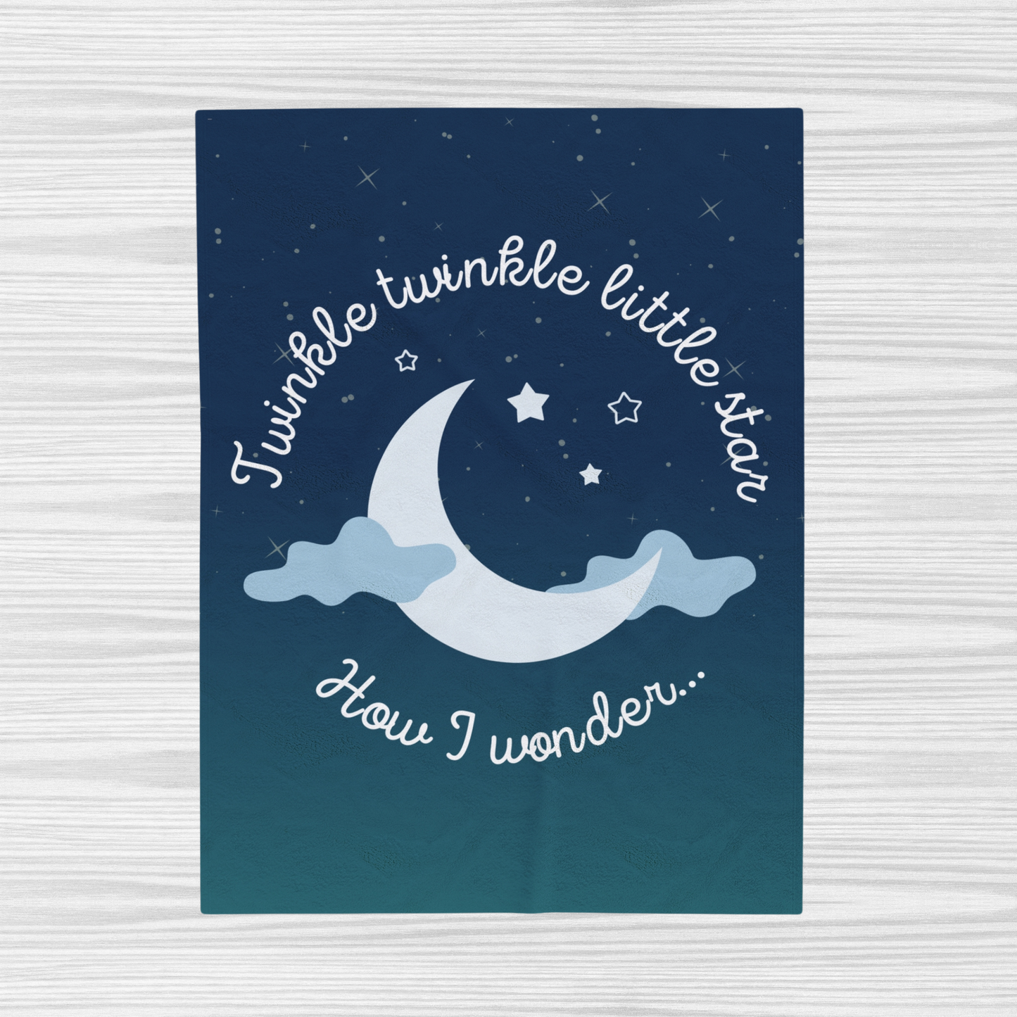 Twinkle twinkle little star, How I wonder—Baby Loss Remembrance (minky velveteen blanket)