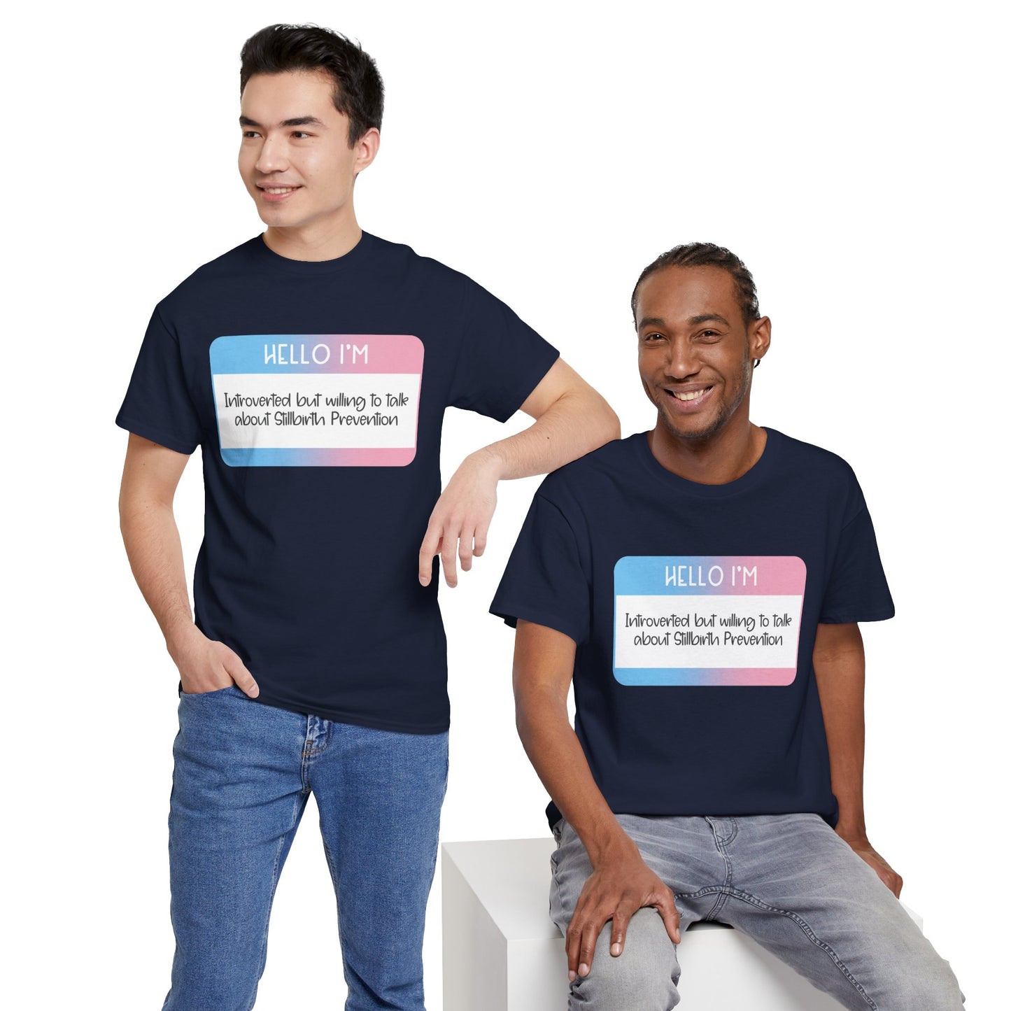 Hello I'm Introverted but Willing to Talk about Stillbirth Prevention—Baby Loss Awareness (unisex t-shirt)
