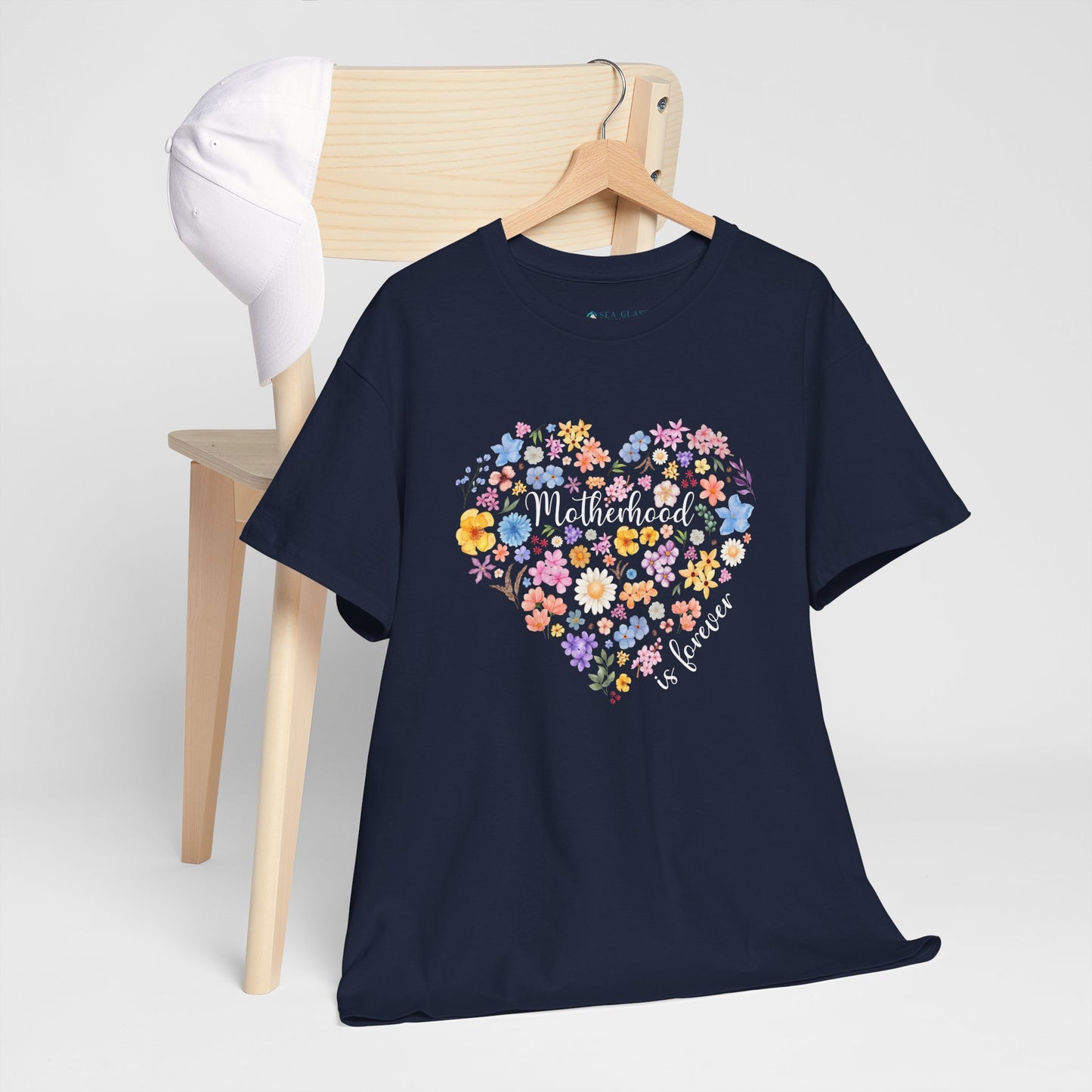 Floral Heart Motherhood/Fatherhood is Forever—Baby Loss Remembrance (unisex t-shirt)