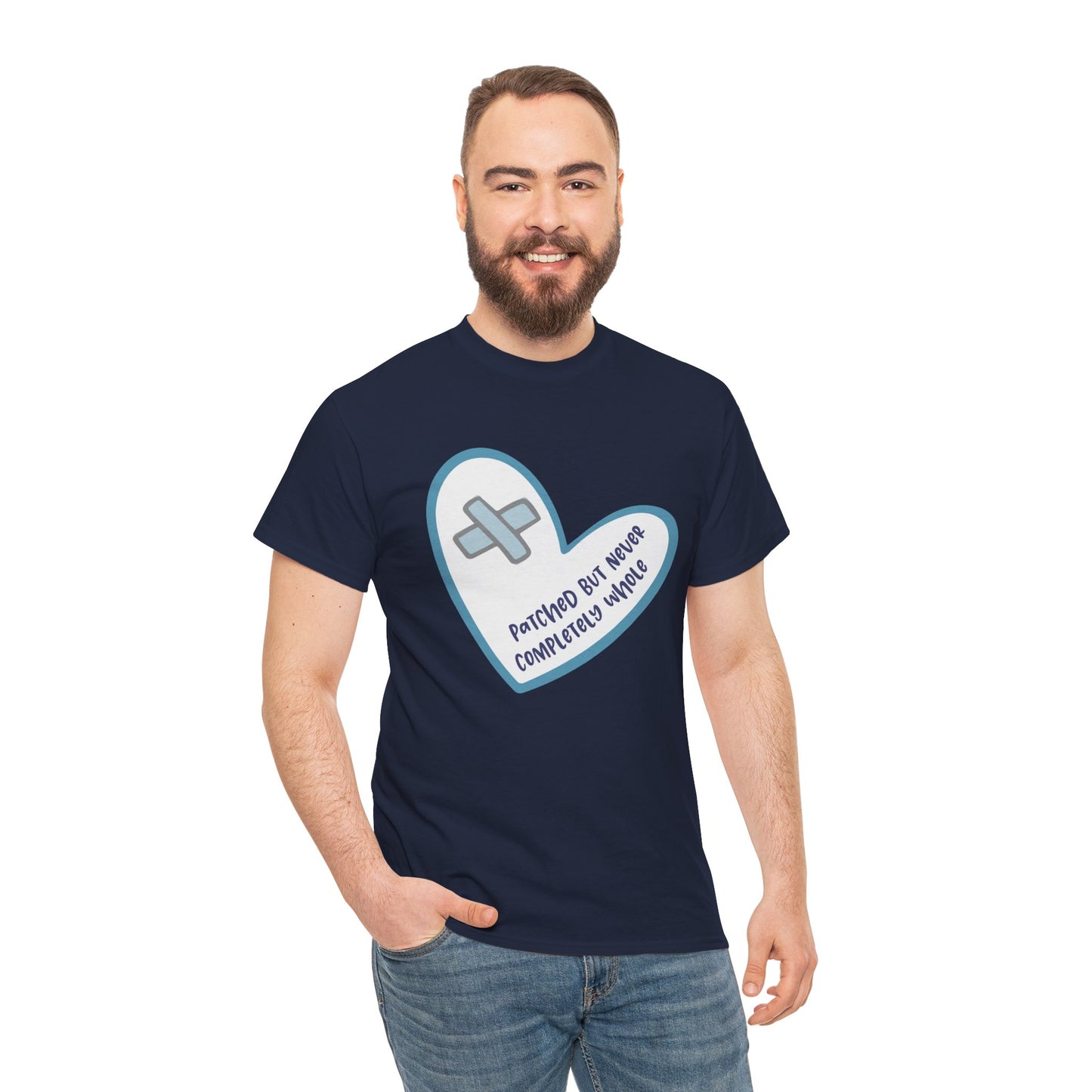 Patched but Never Completely Whole—Life after Tragedy, Trauma, or Loss (unisex t-shirt)