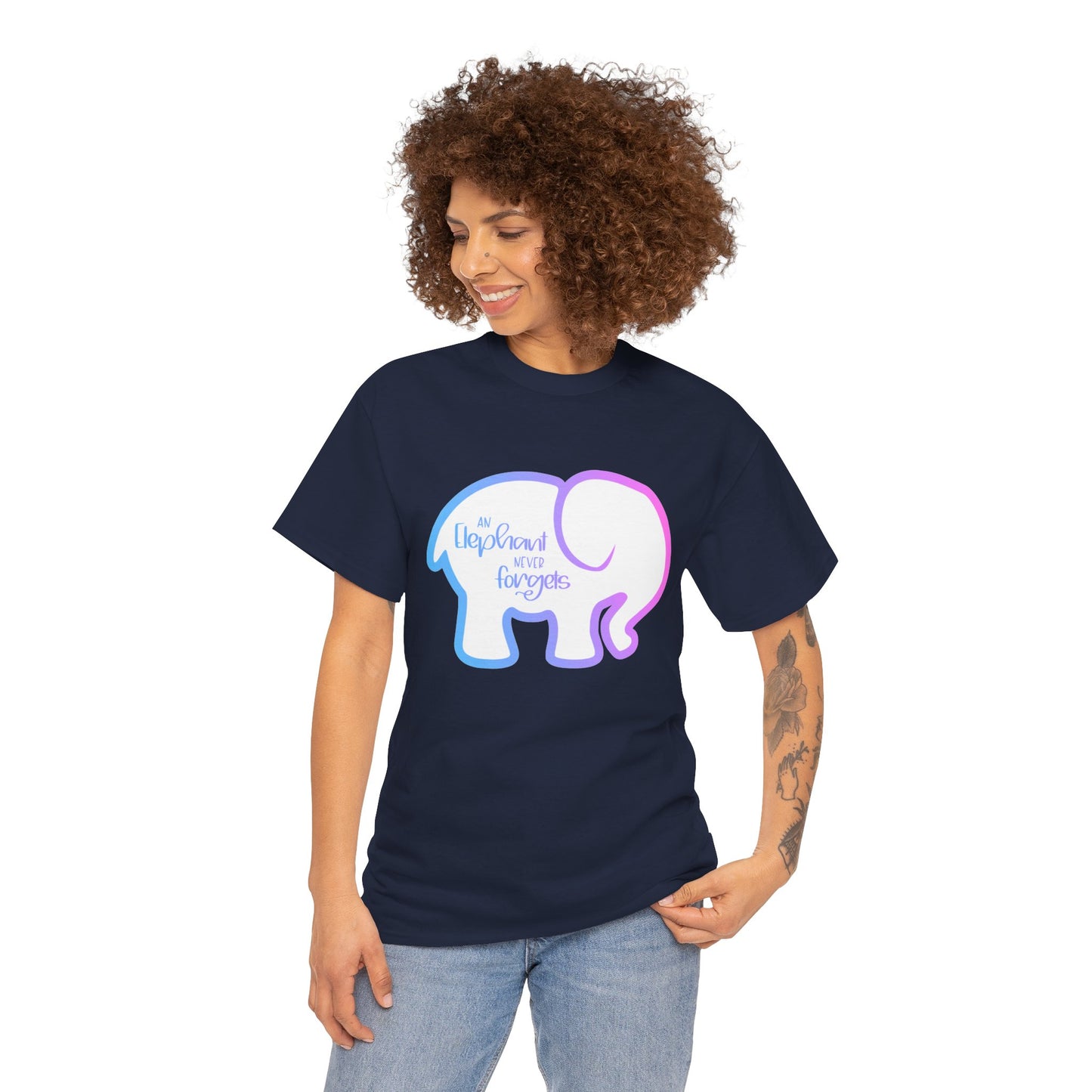 Simple Elephant Never Forgets—Baby Loss Remembrance (unisex t-shirt)