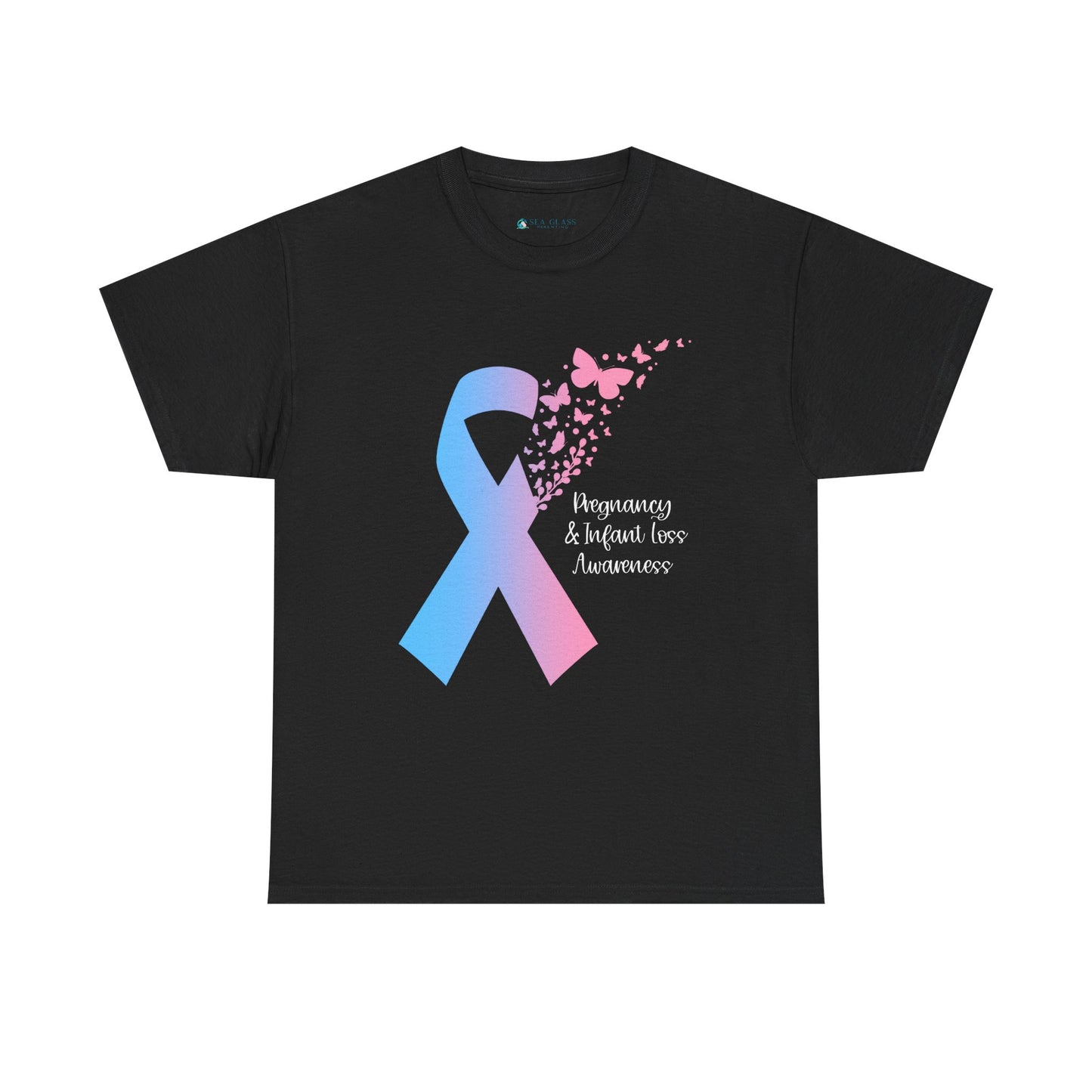 PAIL Awareness Ribbon with Butterflies—Baby Loss Awareness and Remembrance (unisex t-shirt)
