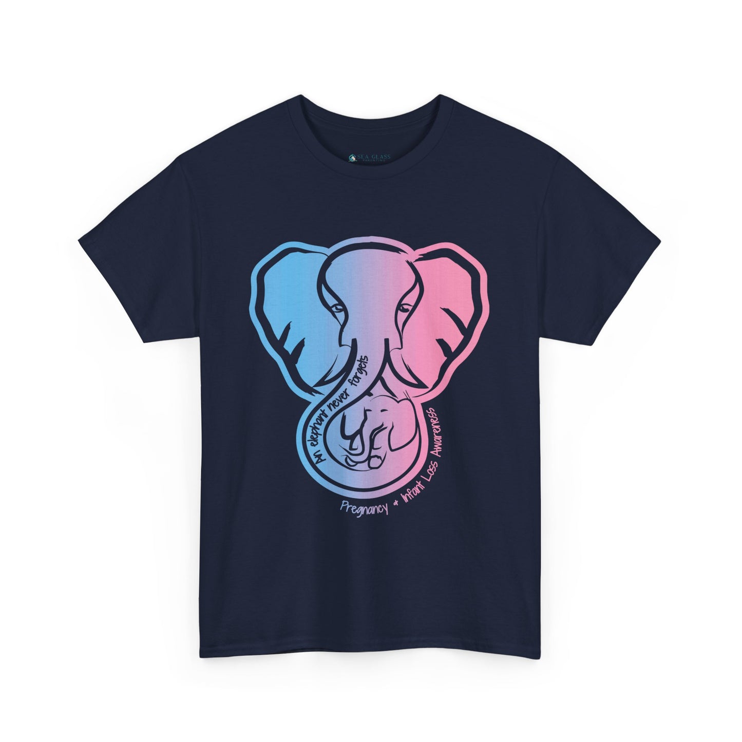 An Elephant Never Forgets; Mama and Baby—Pregnancy and Infant Loss Awareness (unisex t-shirt)
