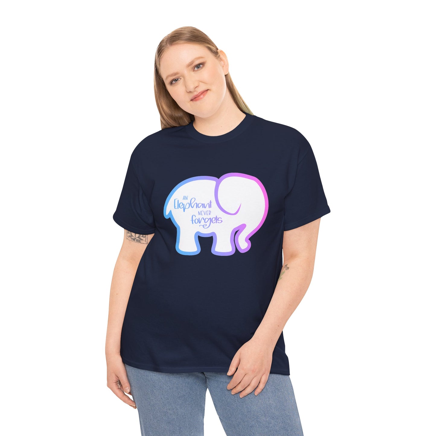 Simple Elephant Never Forgets—Baby Loss Remembrance (unisex t-shirt)