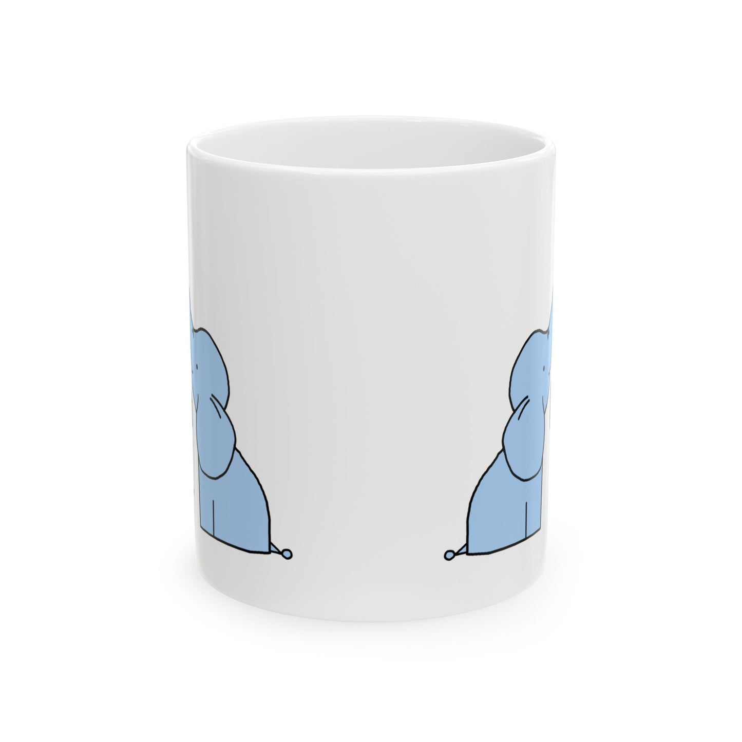 Cartoon Elephant Never Forgets—Baby Loss Remembrance (ceramic coffee mug)