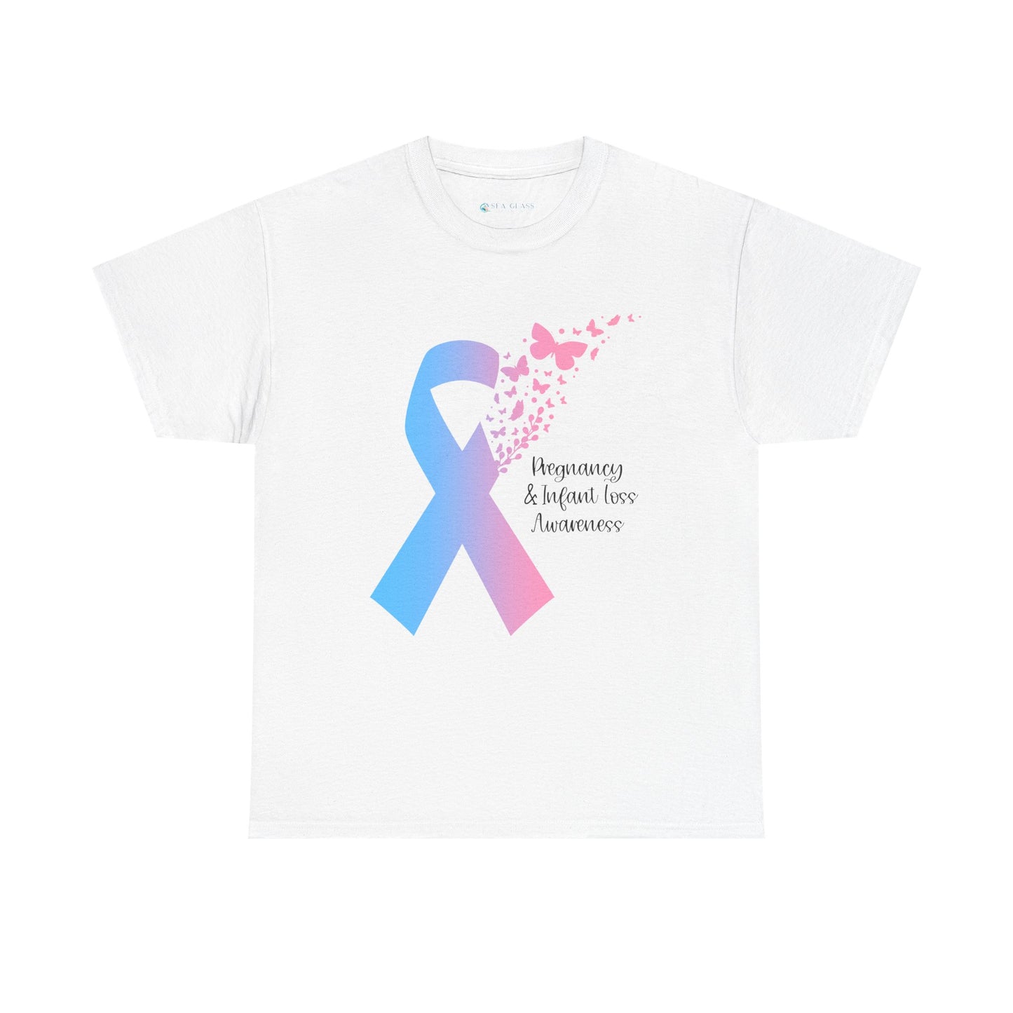 PAIL Awareness Ribbon with Butterflies—Baby Loss Awareness and Remembrance (unisex t-shirt)
