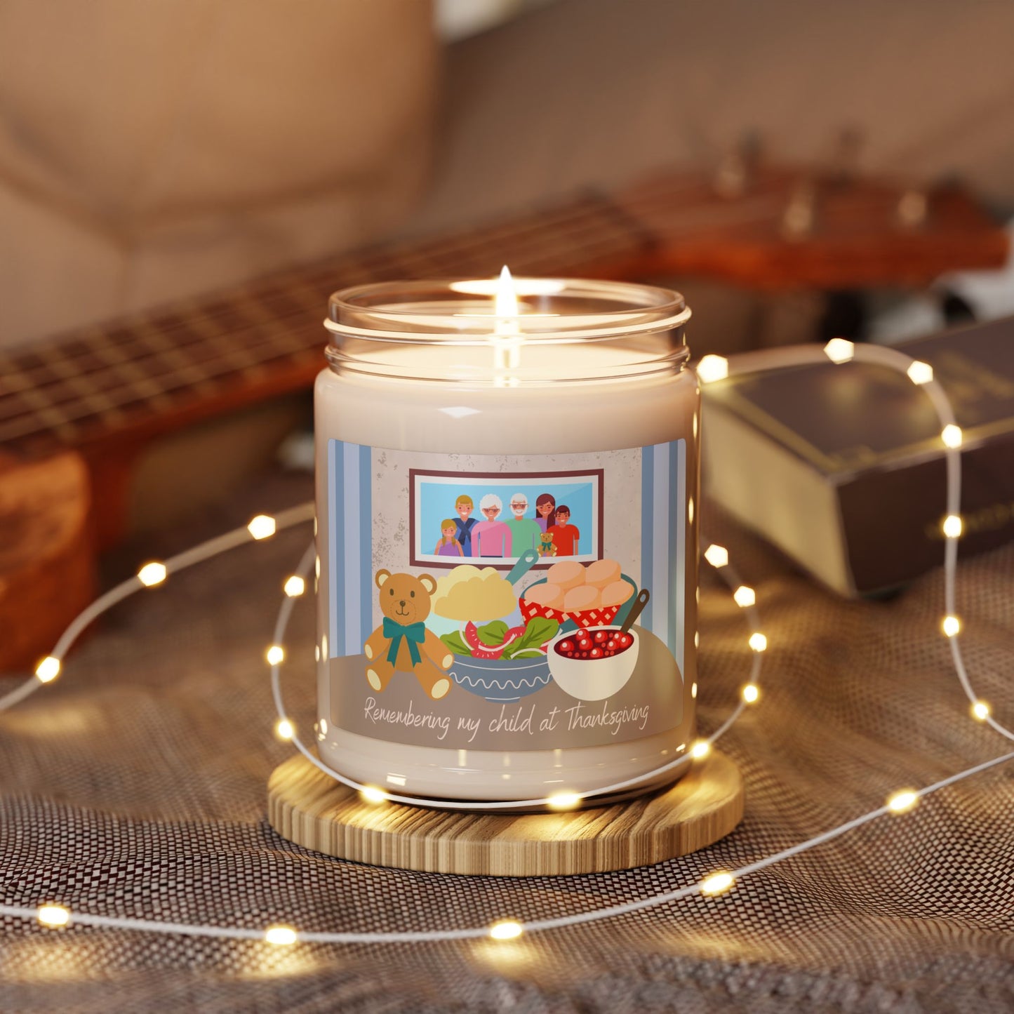 Holiday Table, Remembering my child at Thanksgiving—Baby Loss Remembrance (9 oz soy candle)