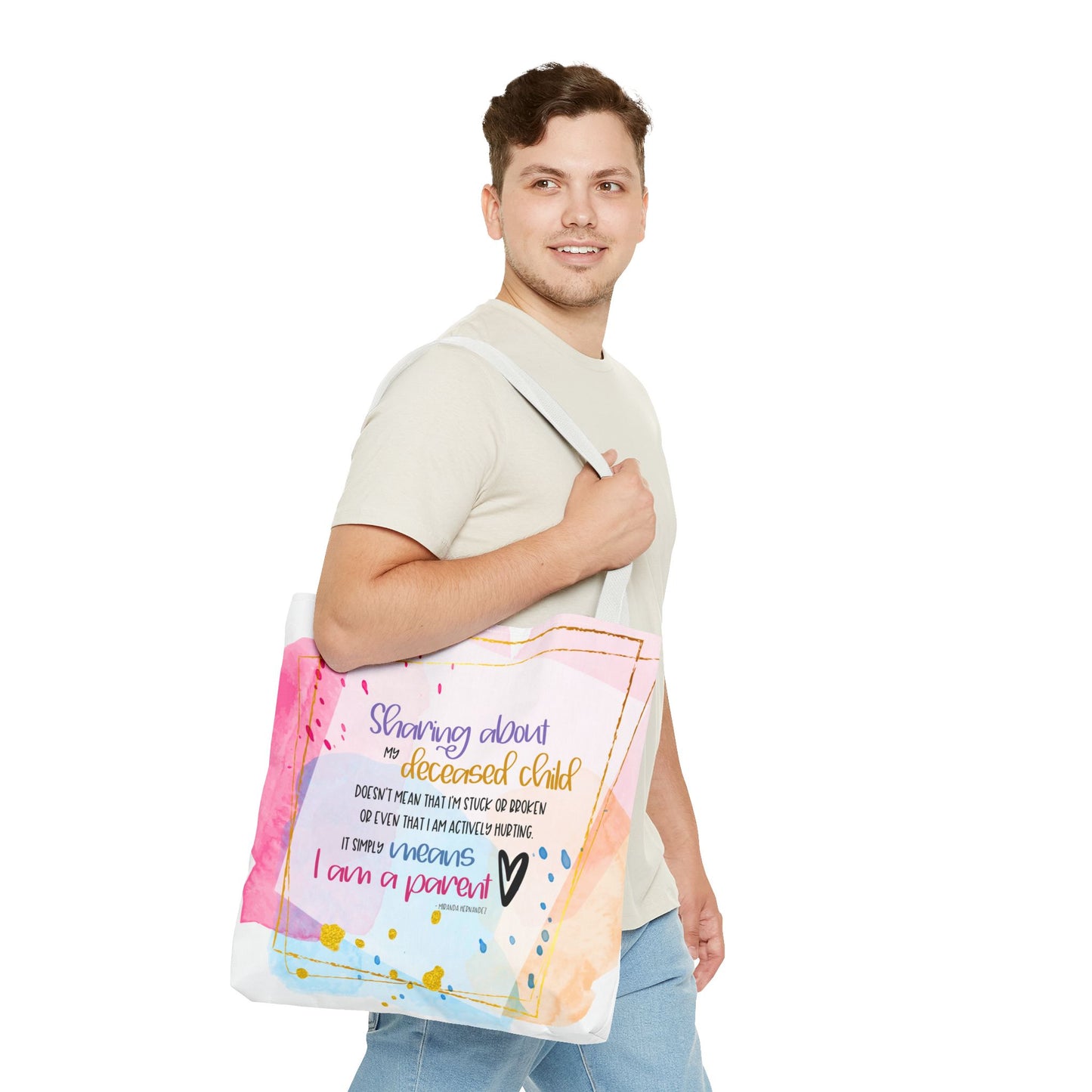 Sharing about my Deceased Child—Baby Loss Remembrance (poly tote bag)