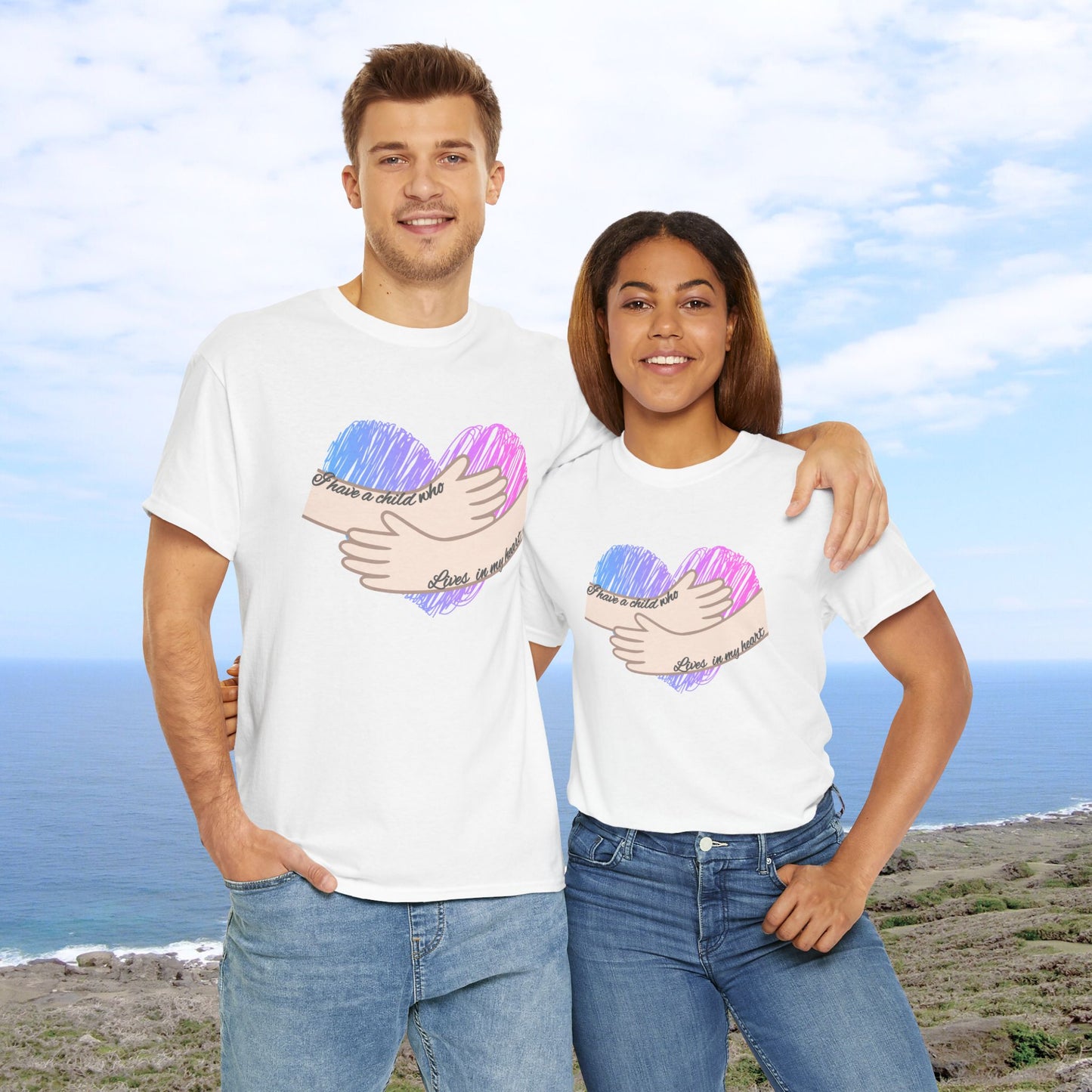 I Have a Child who Lives in my Heart—Baby Loss Remembrance (unisex t-shirt)