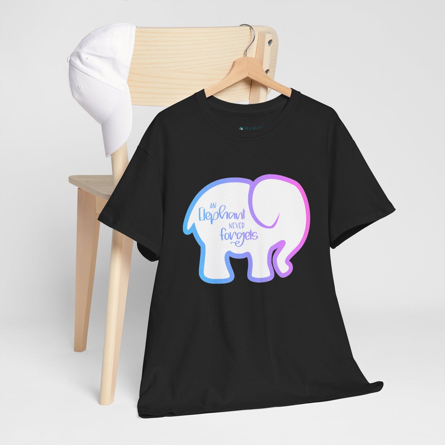 Simple Elephant Never Forgets—Baby Loss Remembrance (unisex t-shirt)