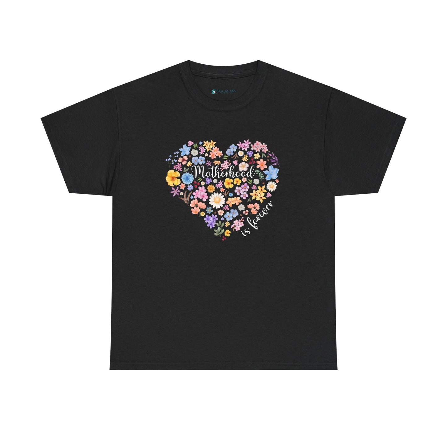 Floral Heart Motherhood/Fatherhood is Forever—Baby Loss Remembrance (unisex t-shirt)