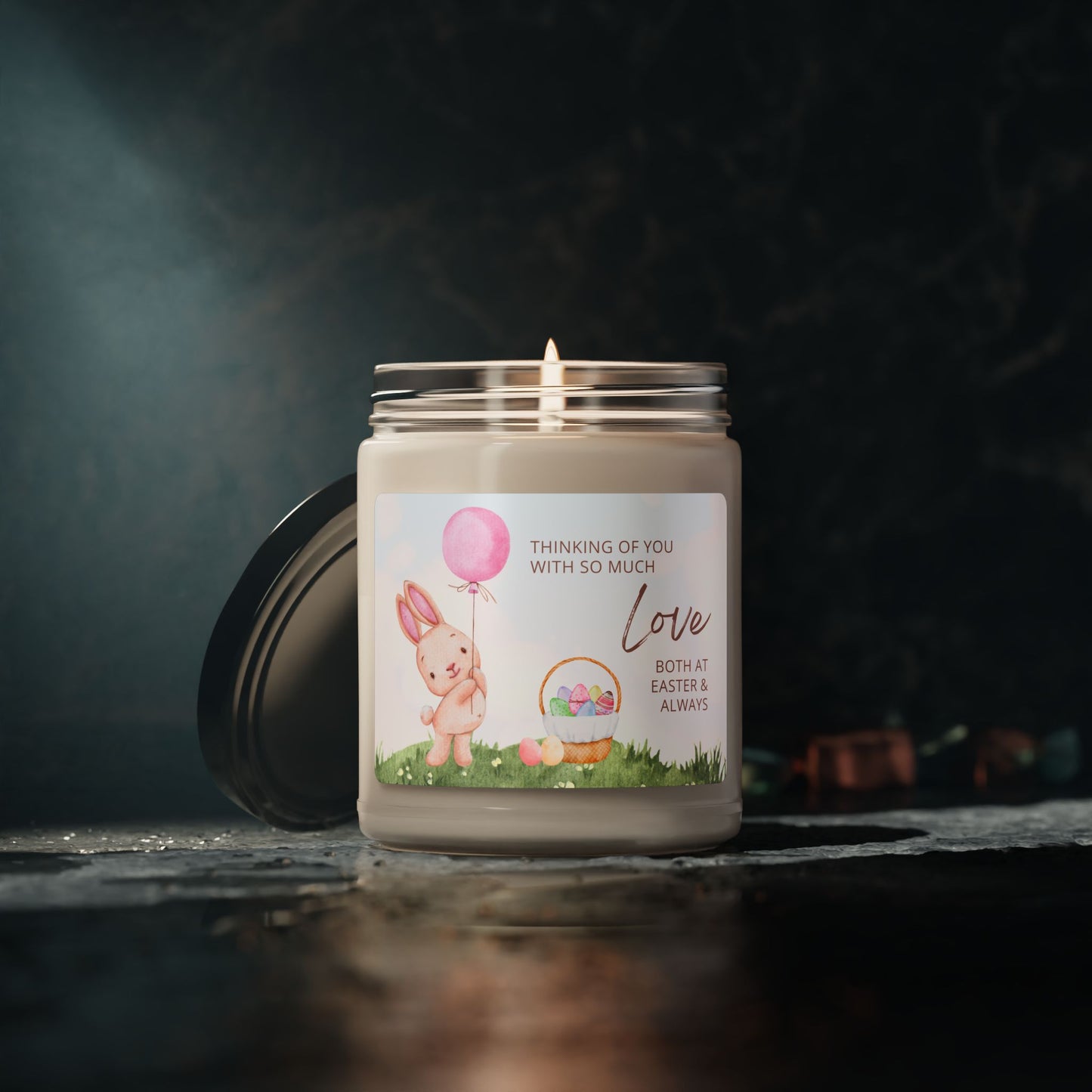Easter Bunny Basket, Thinking of you with so much love, both at Easter and always—Baby Loss Remembrance (9 oz soy candle)