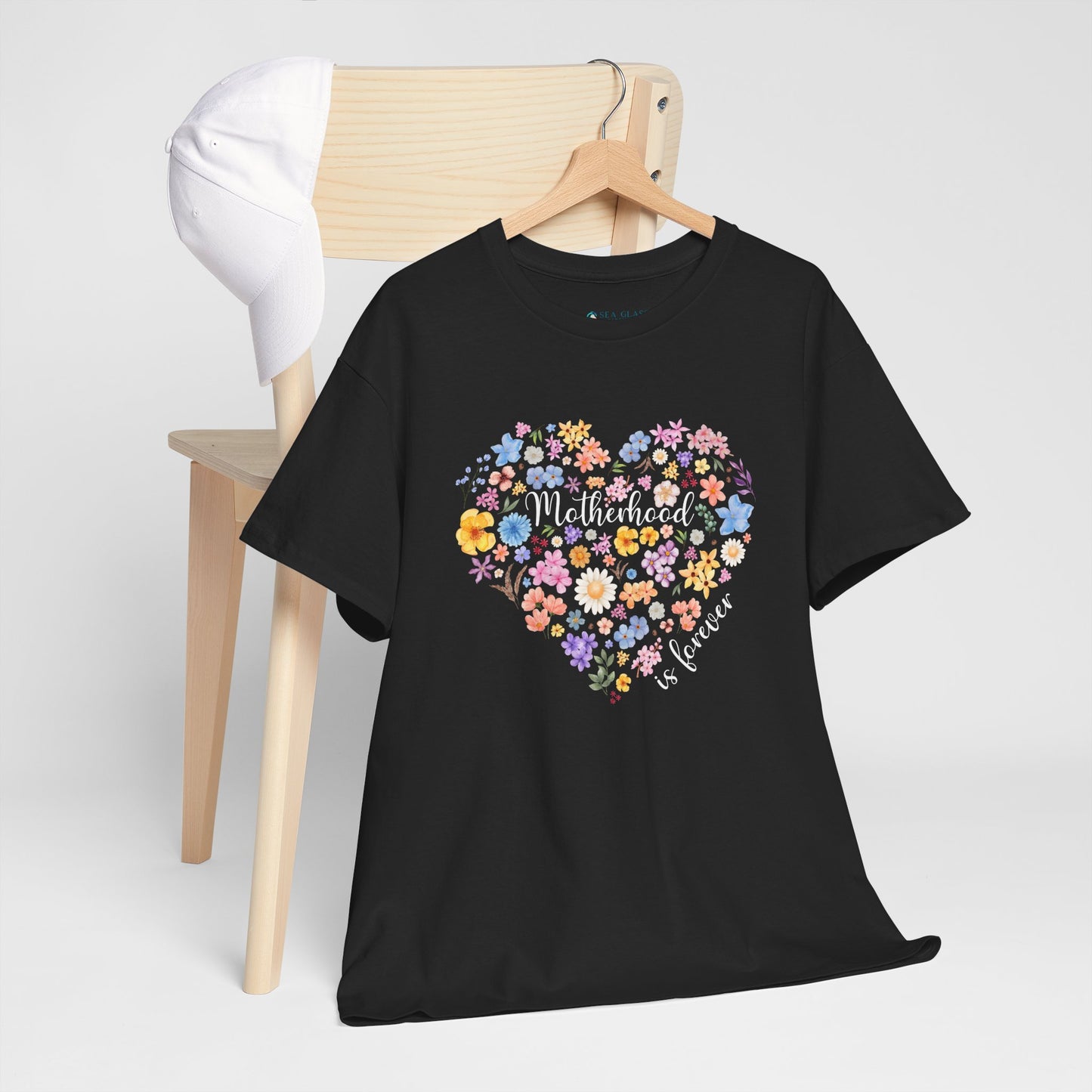 Floral Heart Motherhood/Fatherhood is Forever—Baby Loss Remembrance (unisex t-shirt)