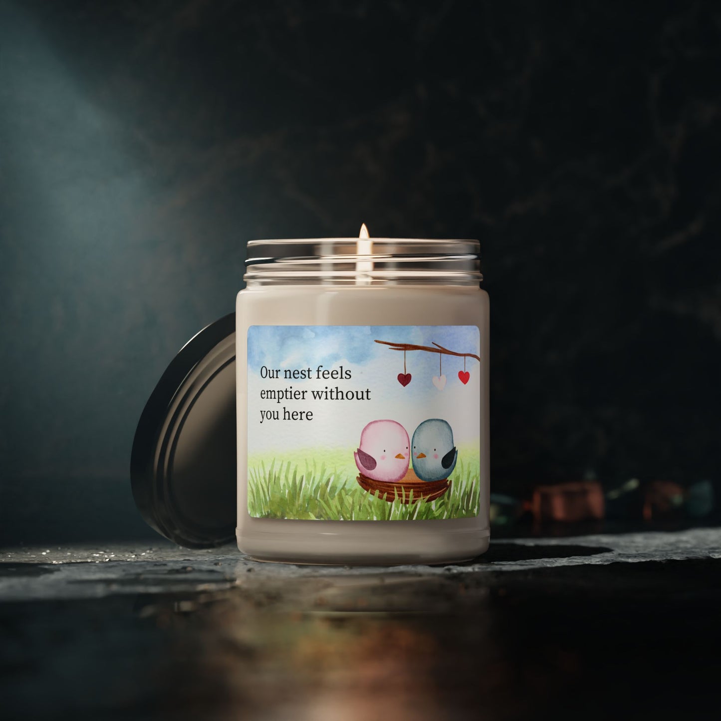 Our nest feels emptier without you here—Baby Loss Remembrance (9 oz soy candle)