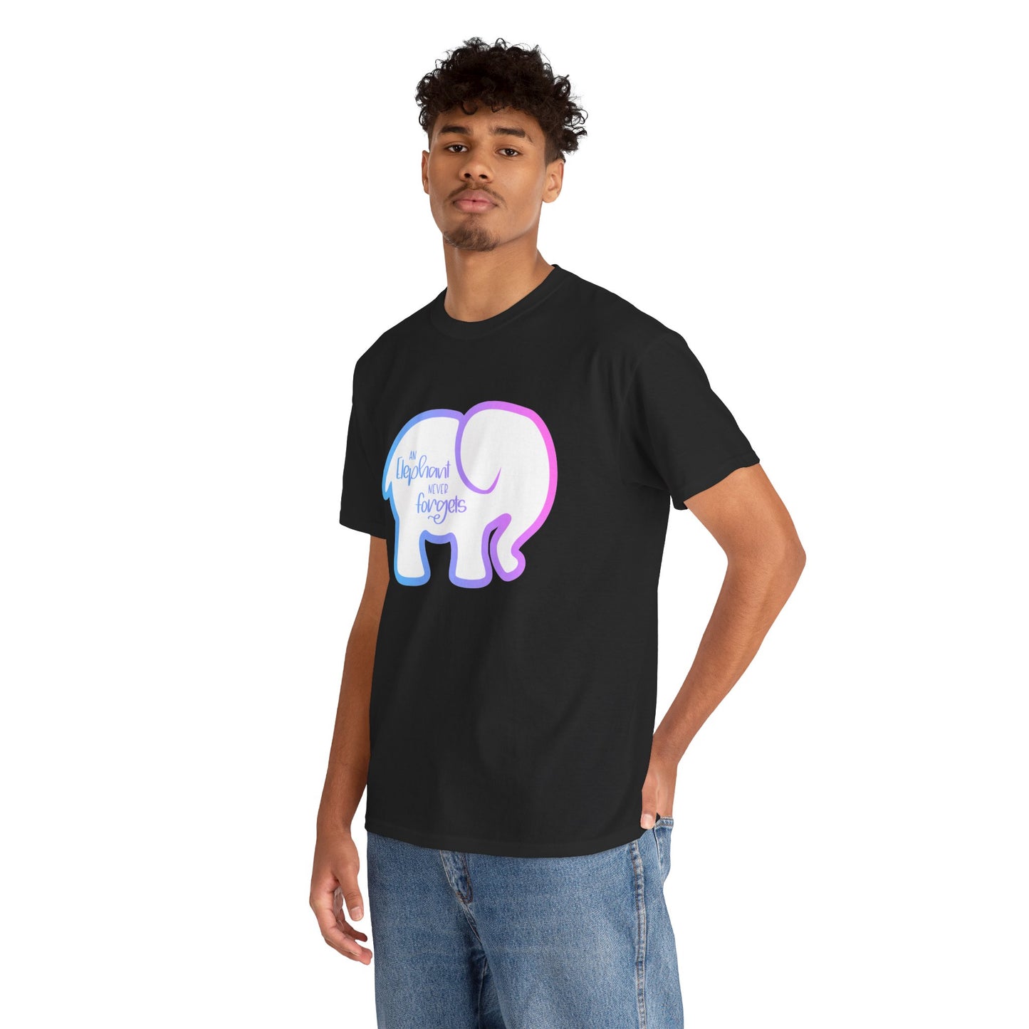 Simple Elephant Never Forgets—Baby Loss Remembrance (unisex t-shirt)