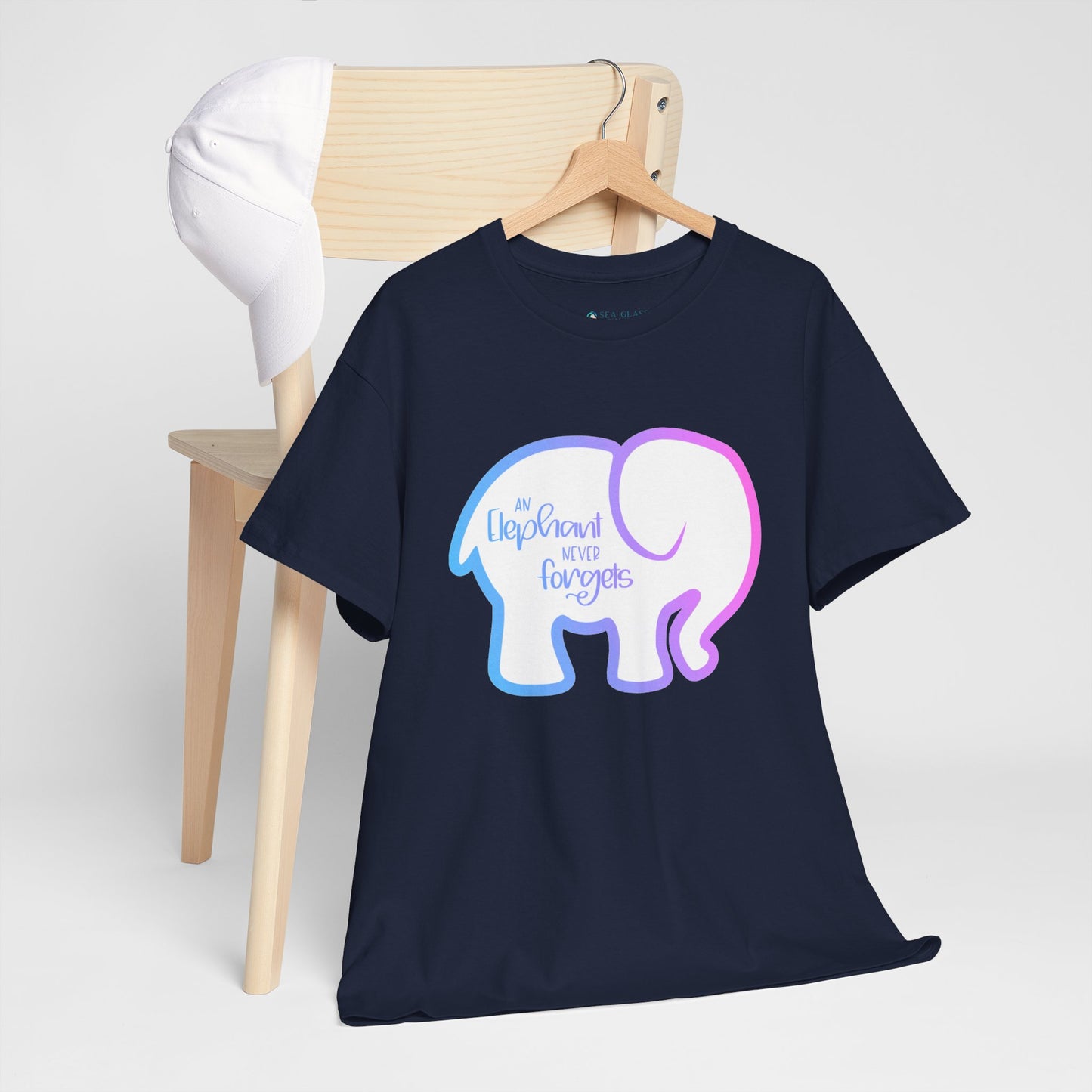 Simple Elephant Never Forgets—Baby Loss Remembrance (unisex t-shirt)