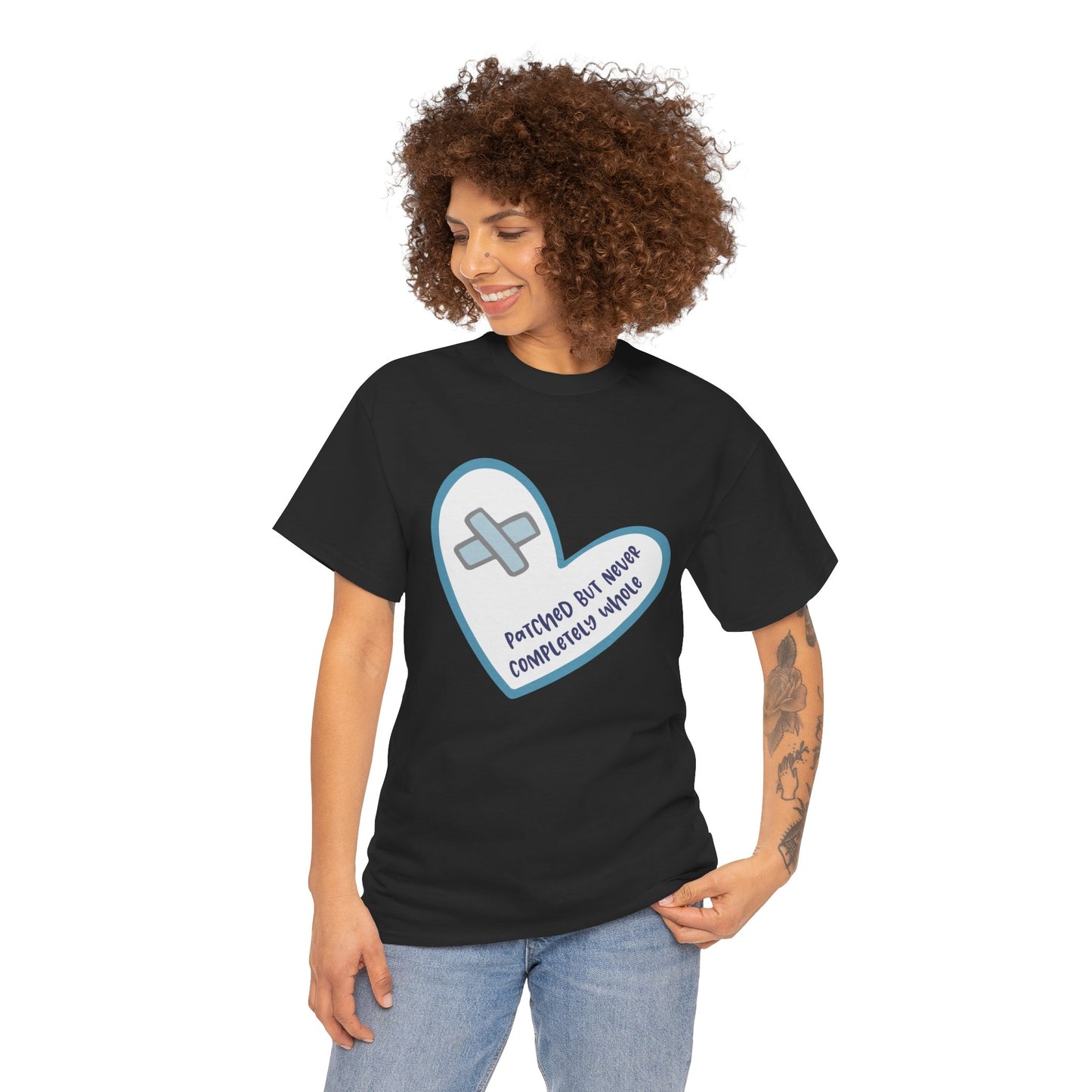 Patched but Never Completely Whole—Life after Tragedy, Trauma, or Loss (unisex t-shirt)