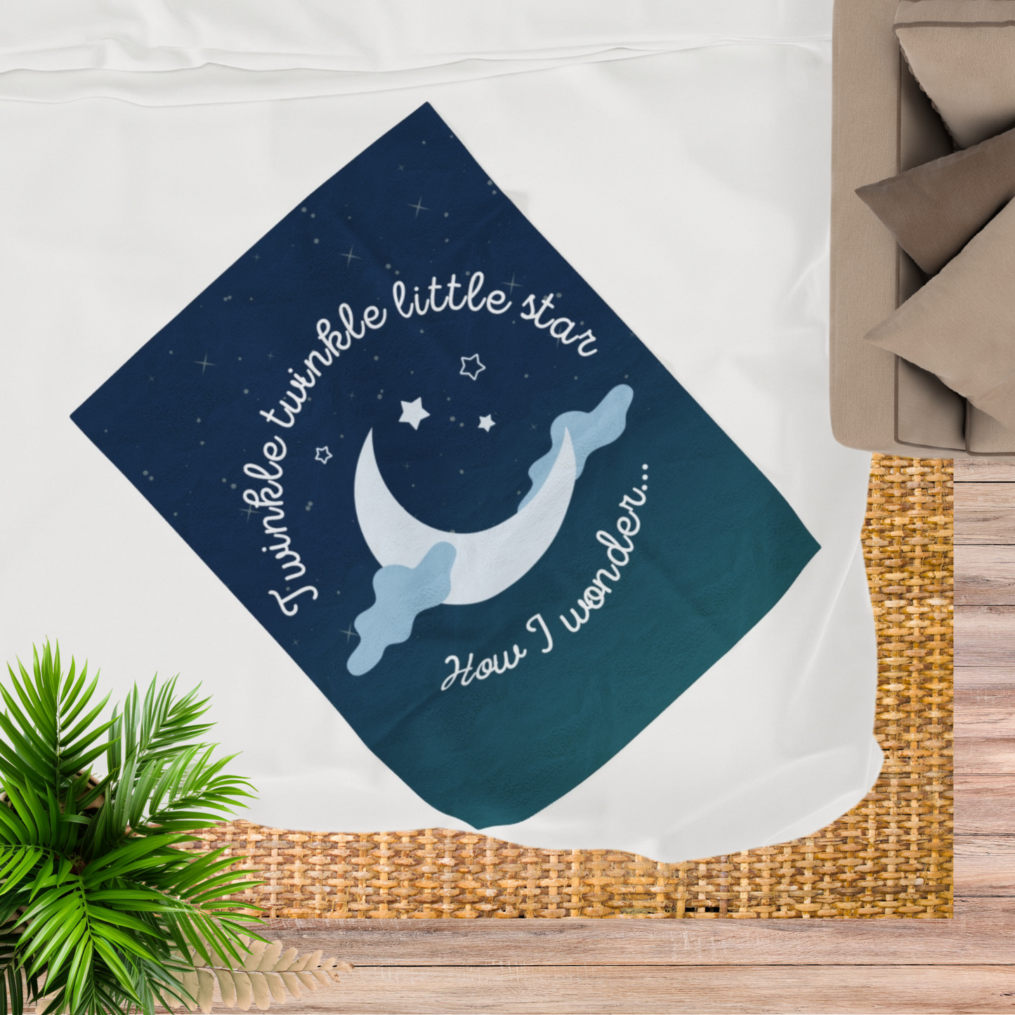 Twinkle twinkle little star, How I wonder—Baby Loss Remembrance (minky velveteen blanket)