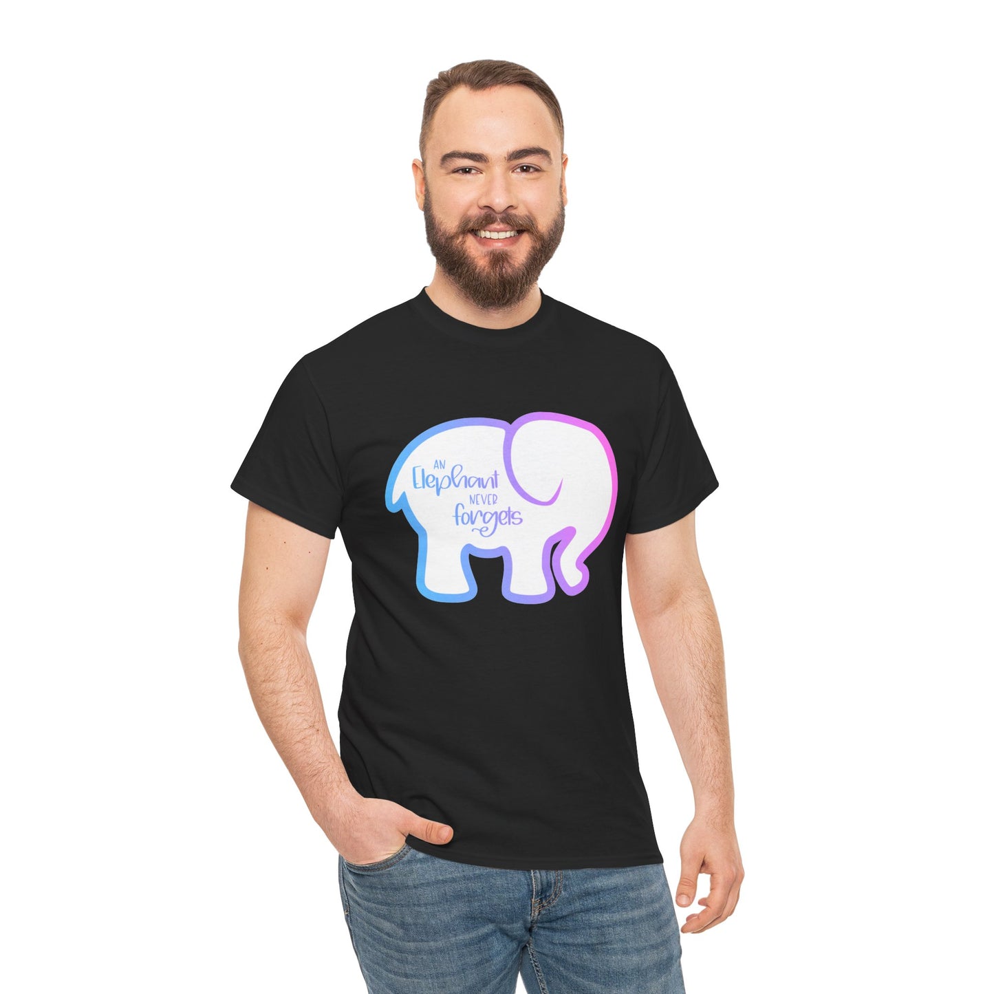 Simple Elephant Never Forgets—Baby Loss Remembrance (unisex t-shirt)