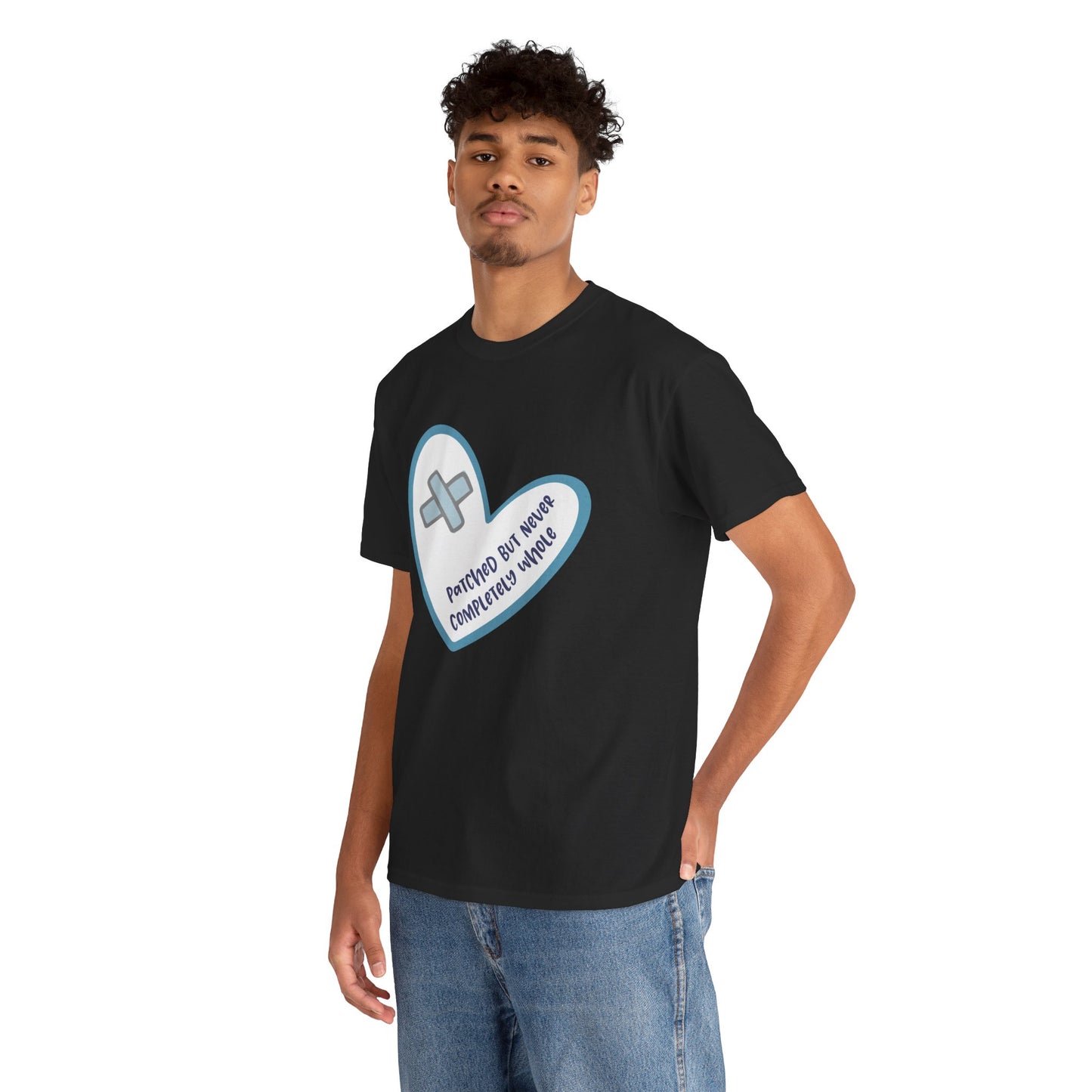 Patched but Never Completely Whole—Life after Tragedy, Trauma, or Loss (unisex t-shirt)