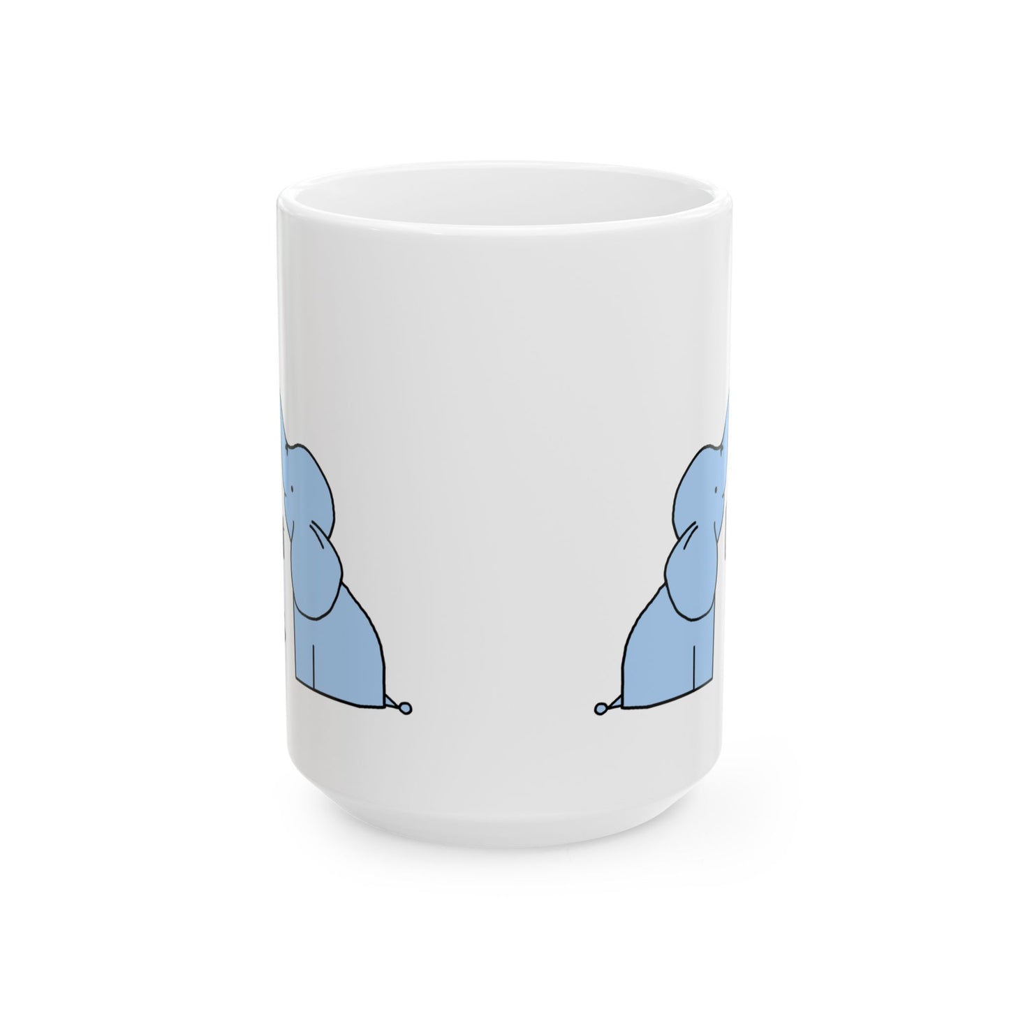 Cartoon Elephant Never Forgets—Baby Loss Remembrance (ceramic coffee mug)