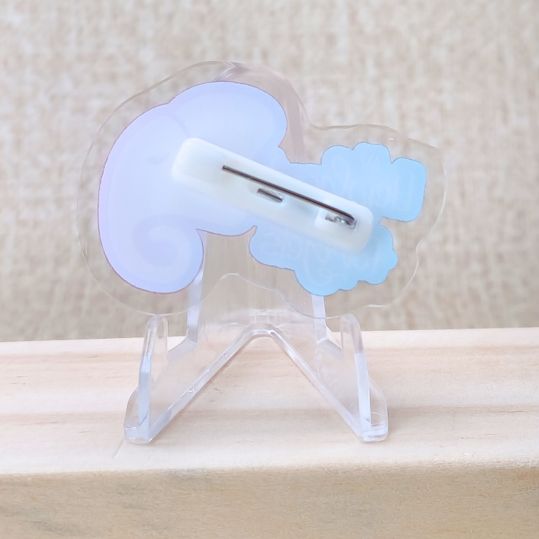Stylized Elephant Head Never Forgets—Baby Loss Remembrance (acrylic pin)