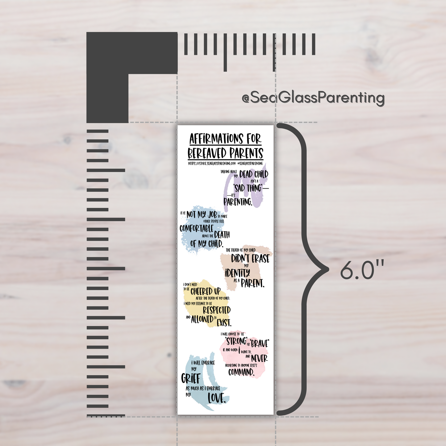 Blunt Affirmations for Bereaved Parents (Bulk Order)—Life After Baby Loss (non-laminated bookmark)