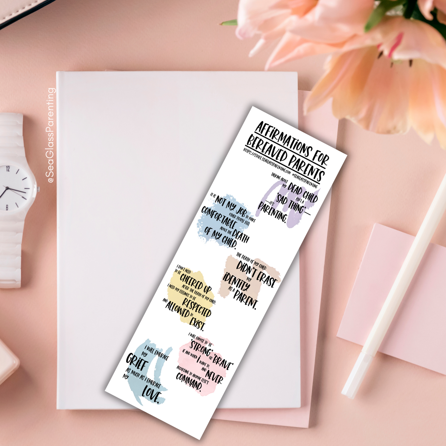Blunt Affirmations for Bereaved Parents (Bulk Order)—Life After Baby Loss (non-laminated bookmark)