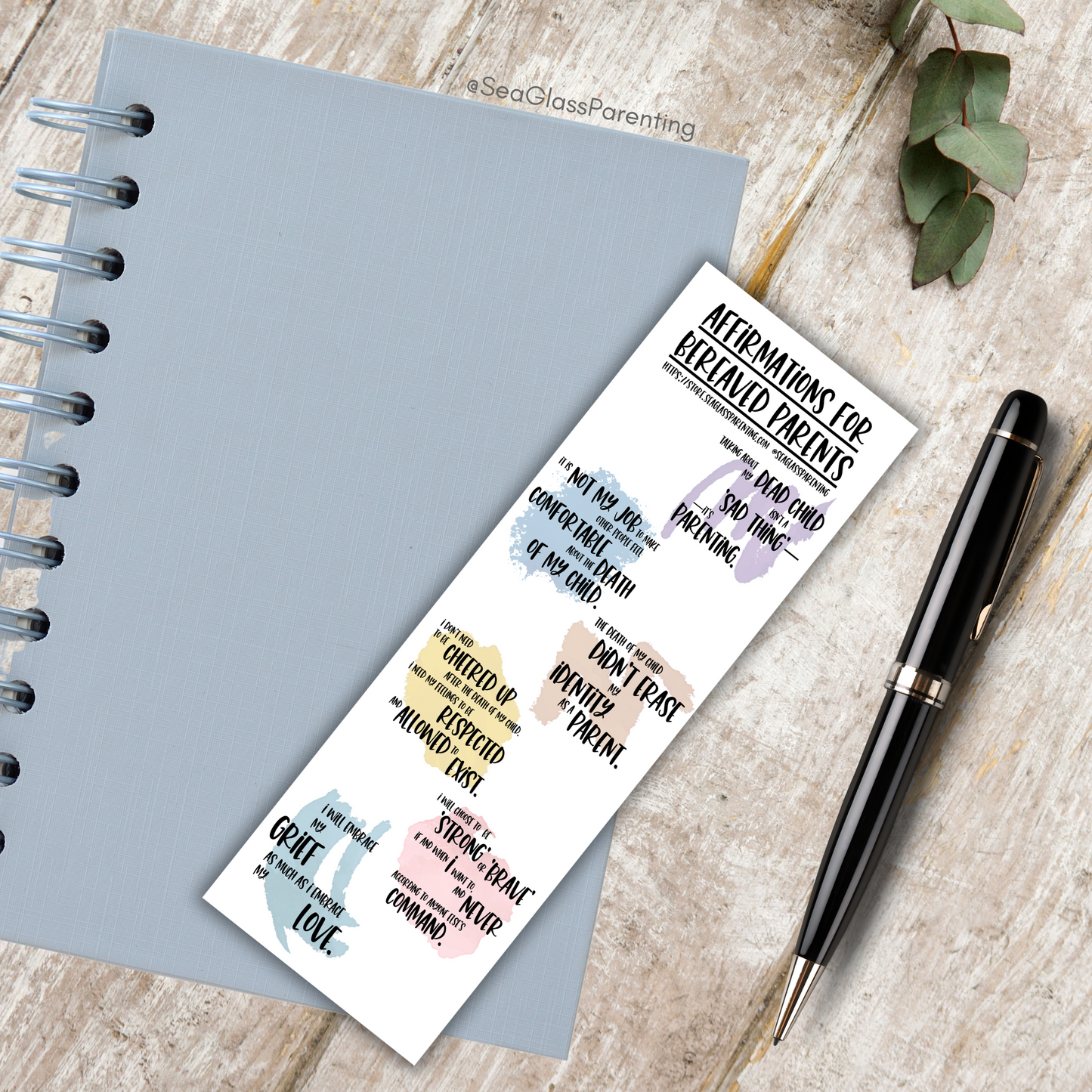 Blunt Affirmations for Bereaved Parents (Bulk Order)—Life After Baby Loss (non-laminated bookmark)