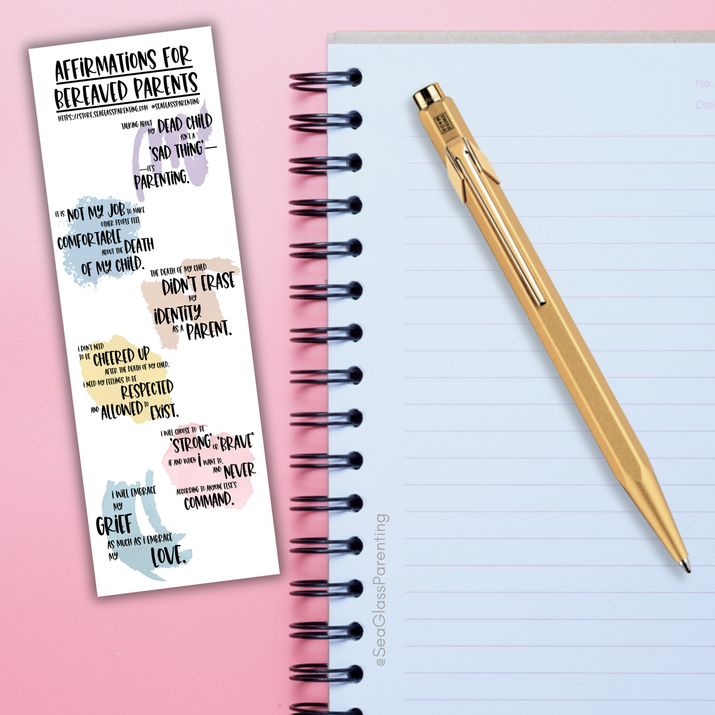 Blunt Affirmations for Bereaved Parents (Bulk Order)—Life After Baby Loss (non-laminated bookmark)