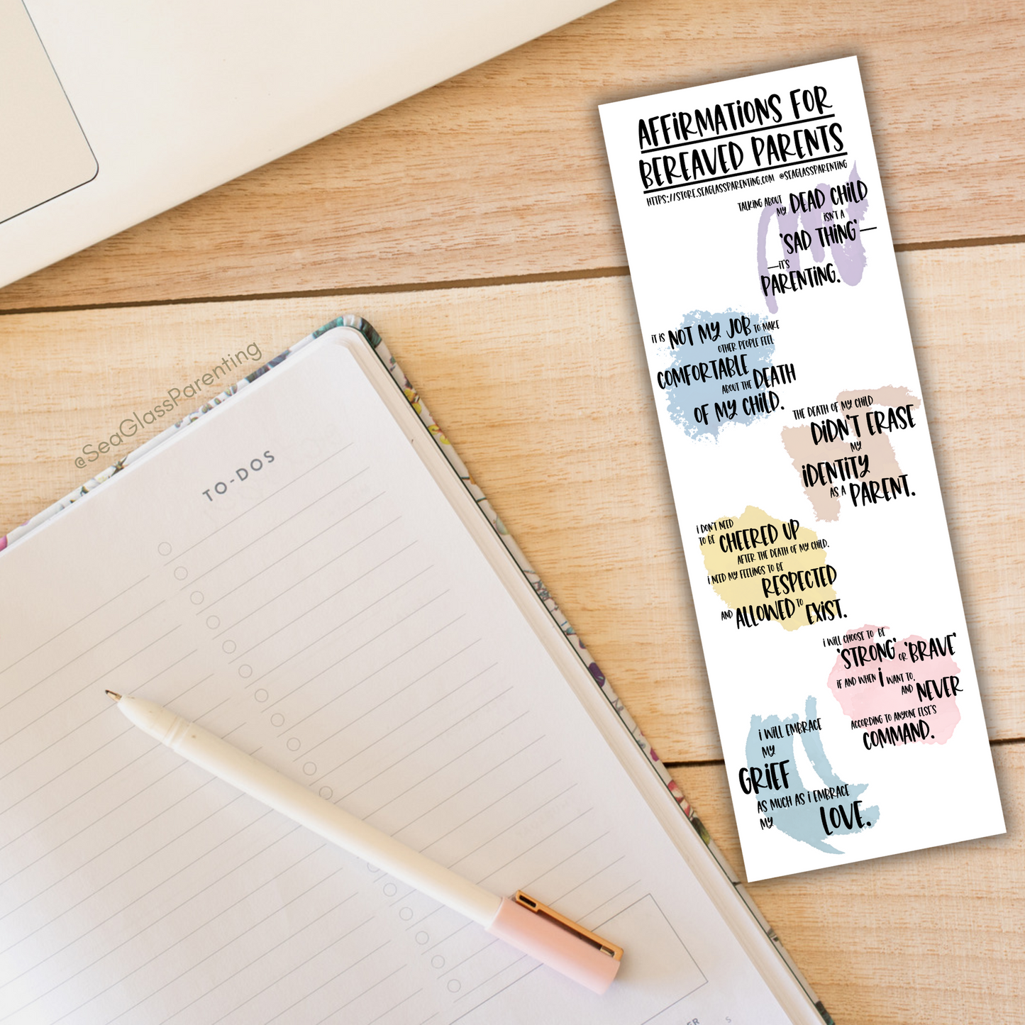 Blunt Affirmations for Bereaved Parents (Bulk Order)—Life After Baby Loss (non-laminated bookmark)