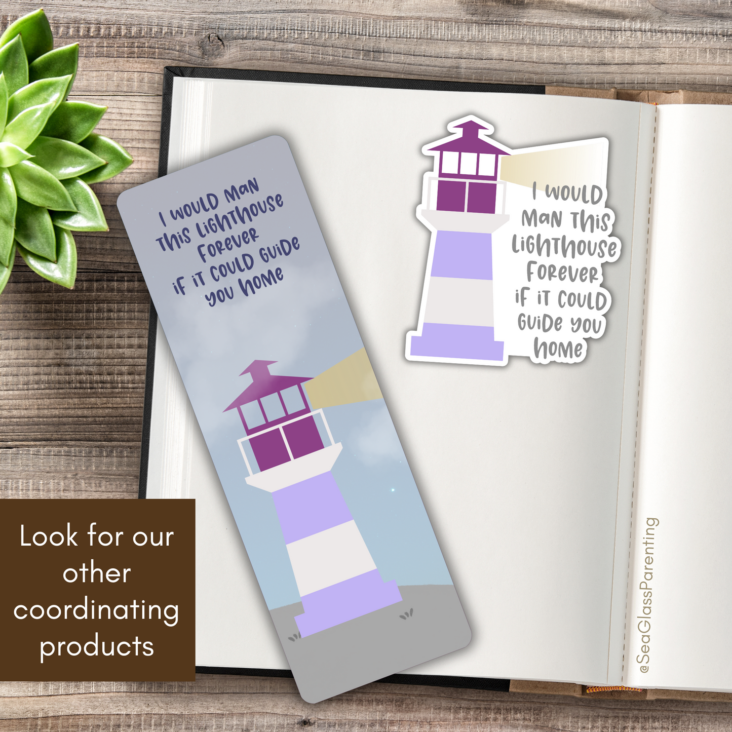 I would Man this Lighthouse Forever if it Could Guide You Home—Baby Loss Remembrance (laminated bookmark)
