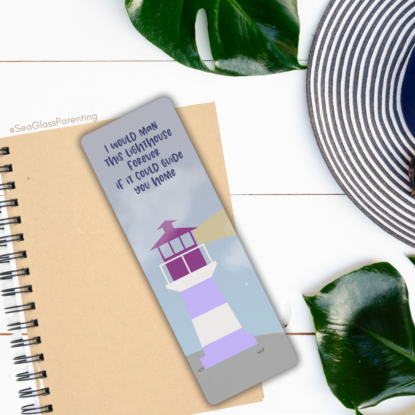 I would Man this Lighthouse Forever if it Could Guide You Home—Baby Loss Remembrance (laminated bookmark)