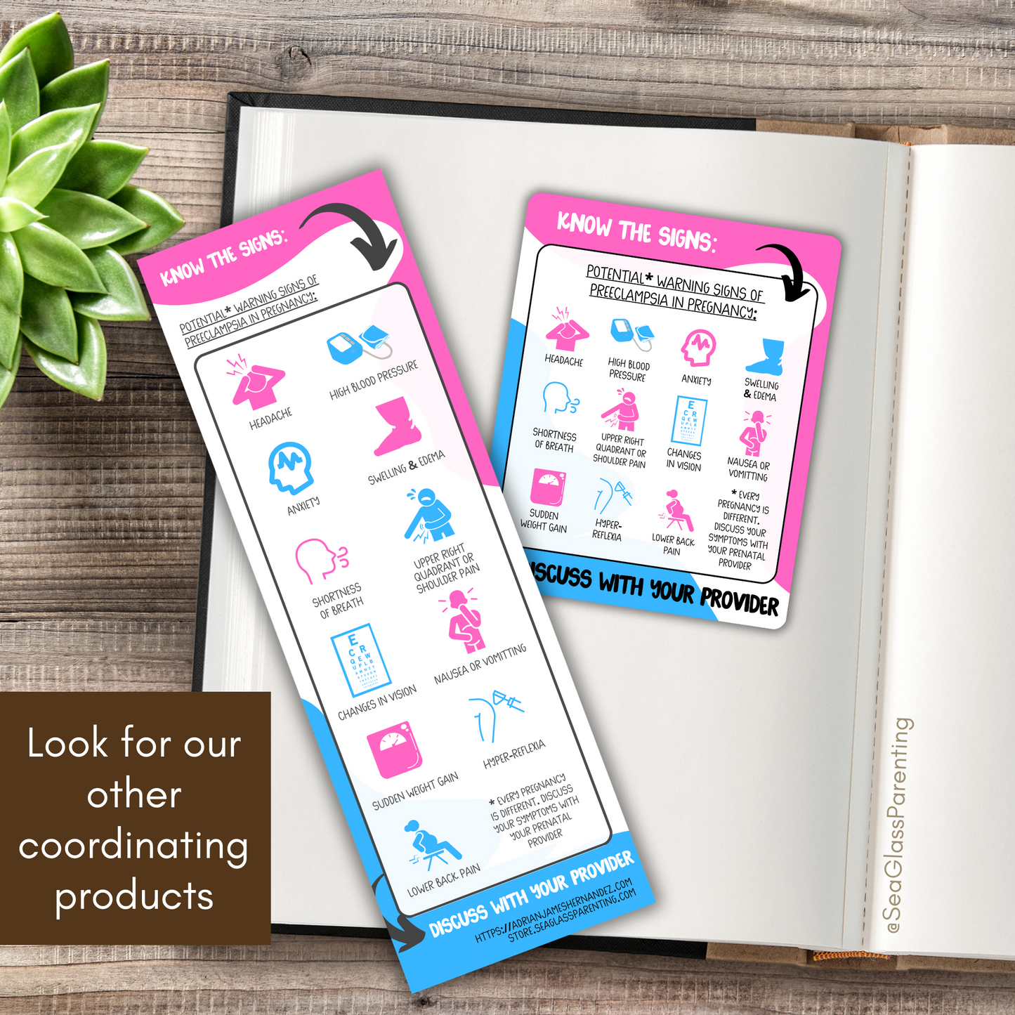 Know the Signs of Preeclampsia (Bulk Order)—Informed Pregnancy and Stillbirth Prevention (non-laminated bookmark)