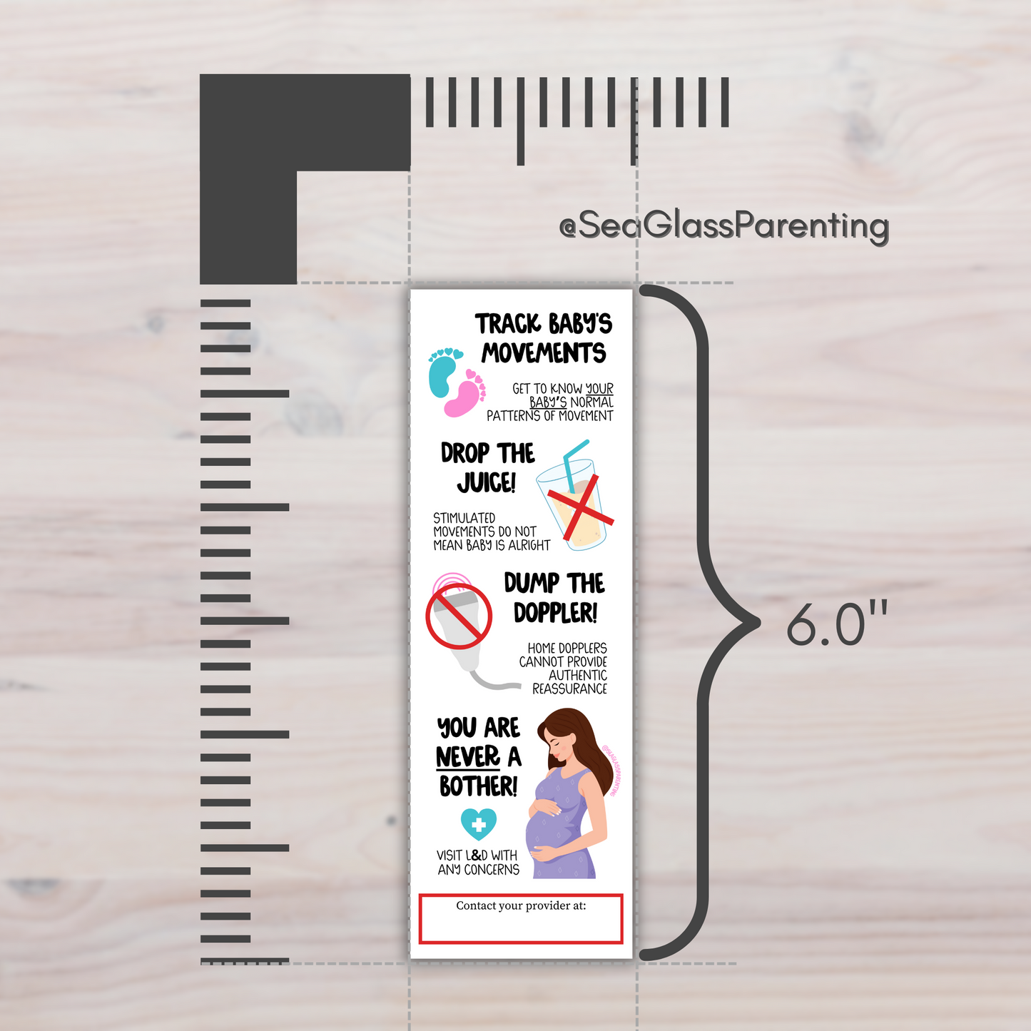 Pregnancy Notes (Bulk Order)—Informed Pregnancy and Stillbirth Prevention (non-laminated bookmark)