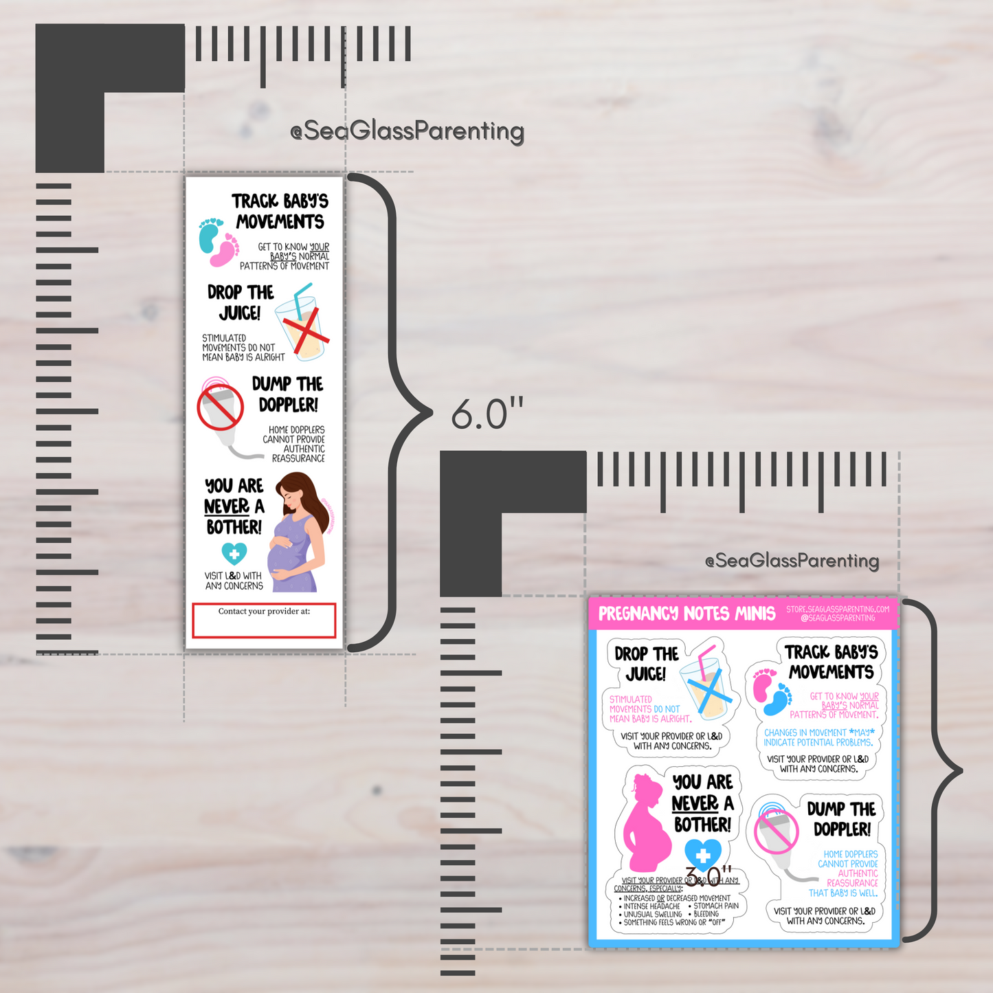 Pregnancy Notes (Bulk Order)—Informed Pregnancy and Stillbirth Prevention (non-laminated bookmark)