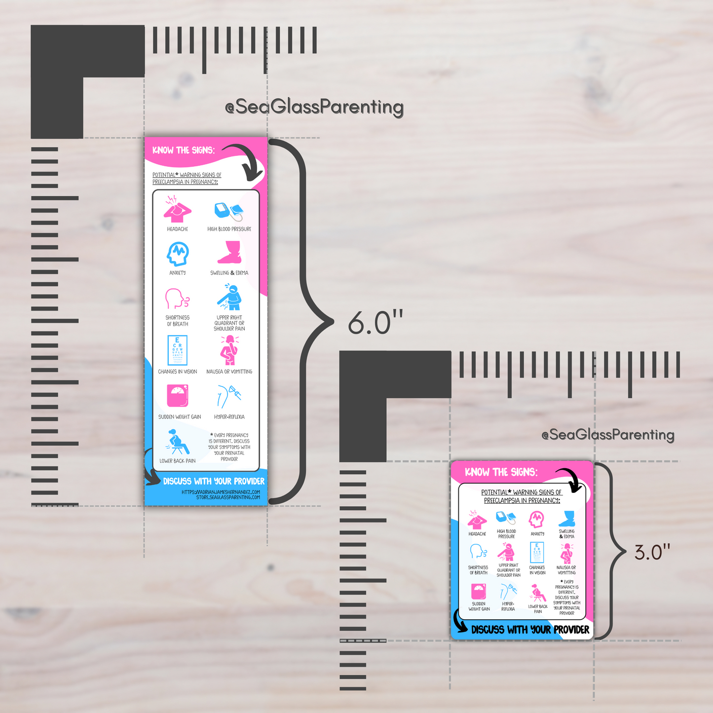 Know the Signs of Preeclampsia (Bulk Order)—Informed Pregnancy and Stillbirth Prevention (non-laminated bookmark)